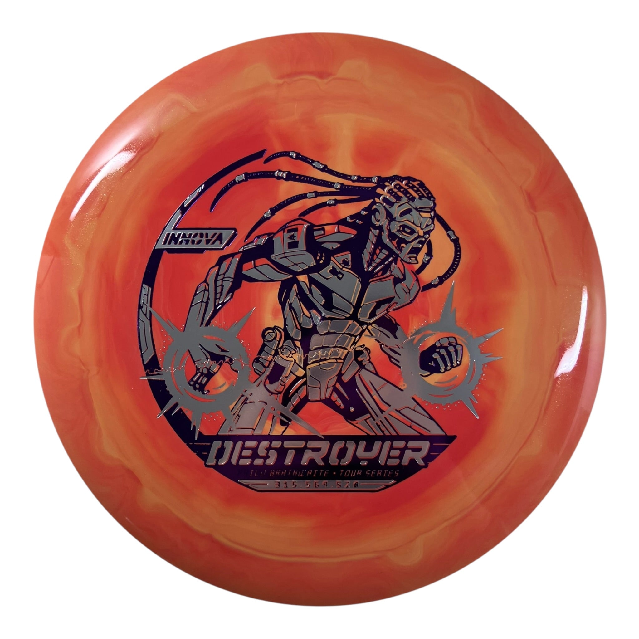 Innova Champion Discs Destroyer | Swirled Star | Orange/Purple/Silver 168g (2026 Philo Brathwaite) Disc Golf