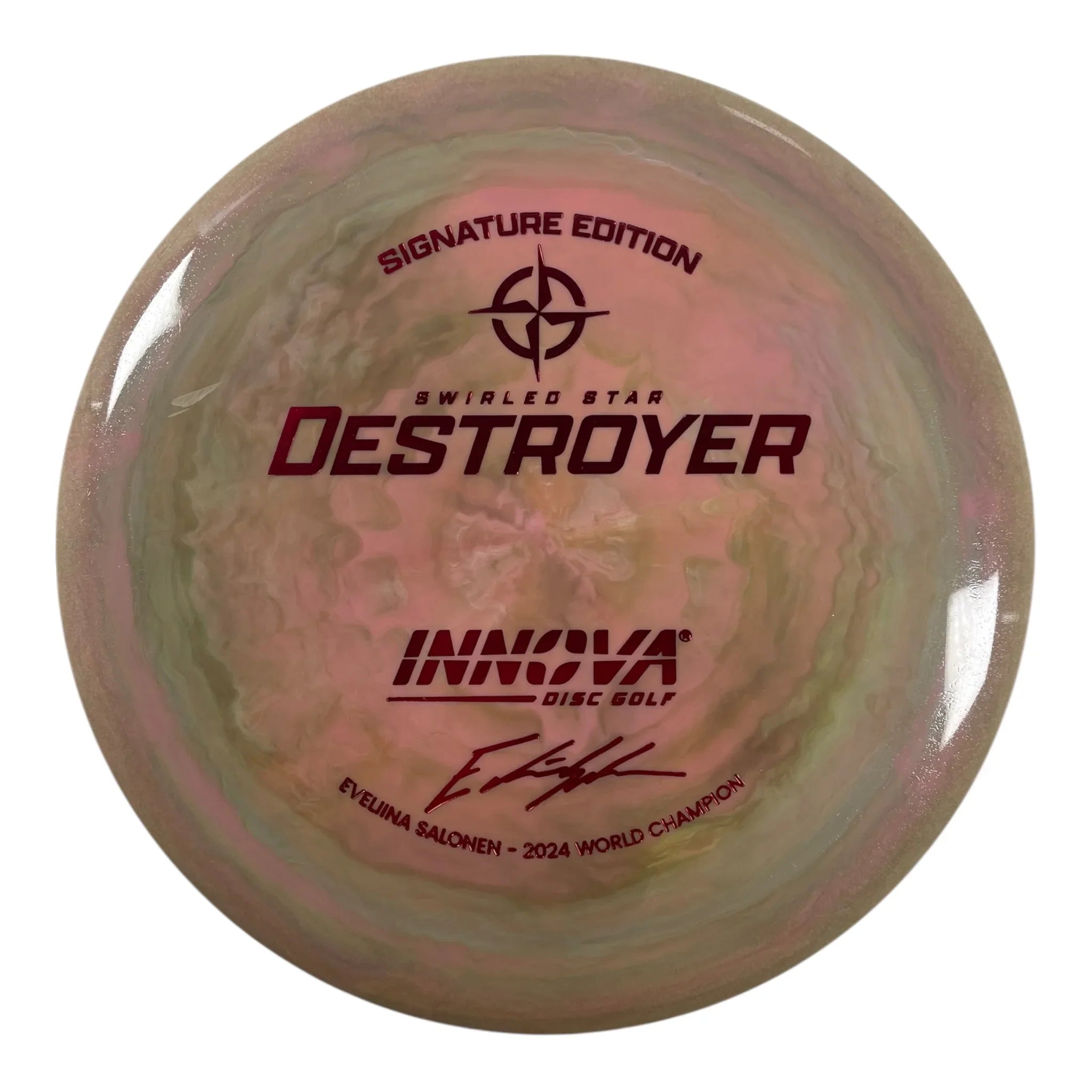 Innova Champion Discs Destroyer | Swirled Star | Pink/Red 168g (Eveliina Salonen) Disc Golf
