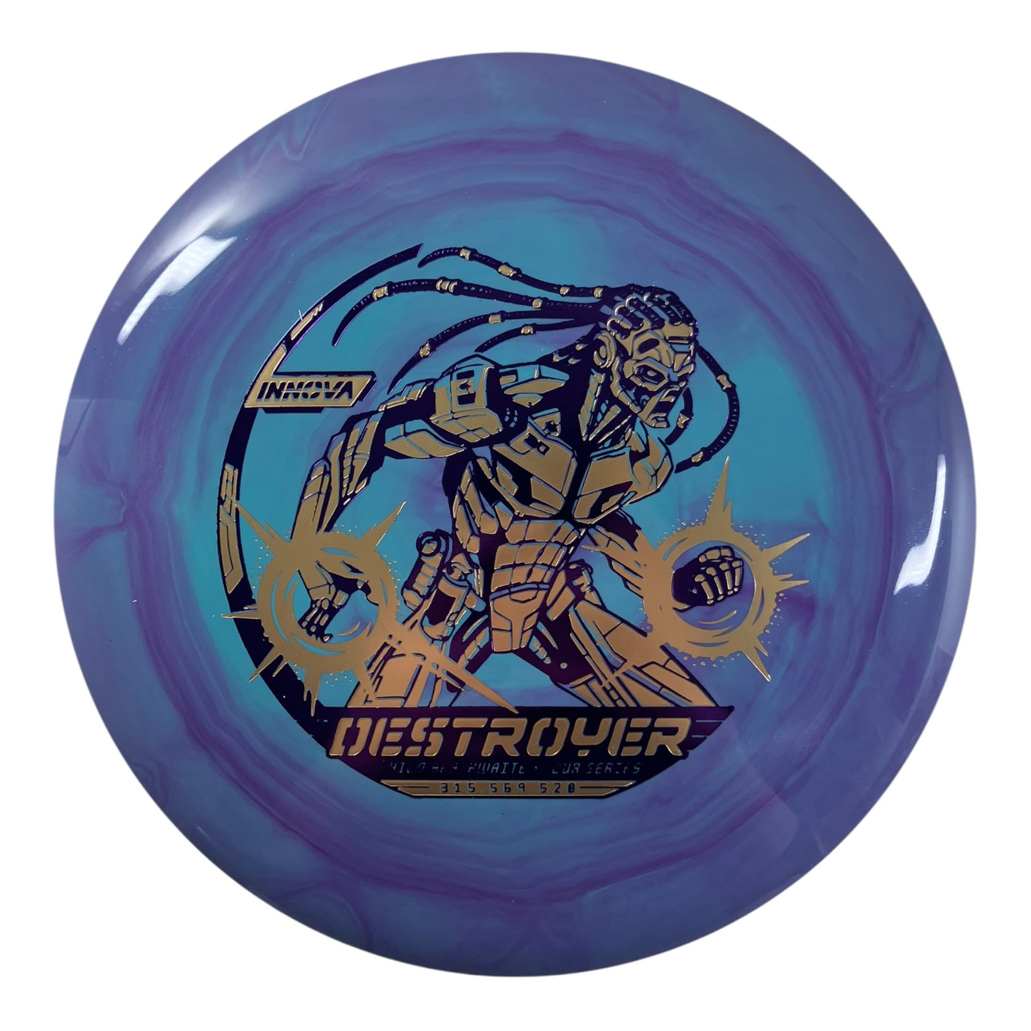 Innova Champion Discs Destroyer | Swirled Star | Purple/Purple/Gold 169g (2026 Philo Brathwaite) Disc Golf