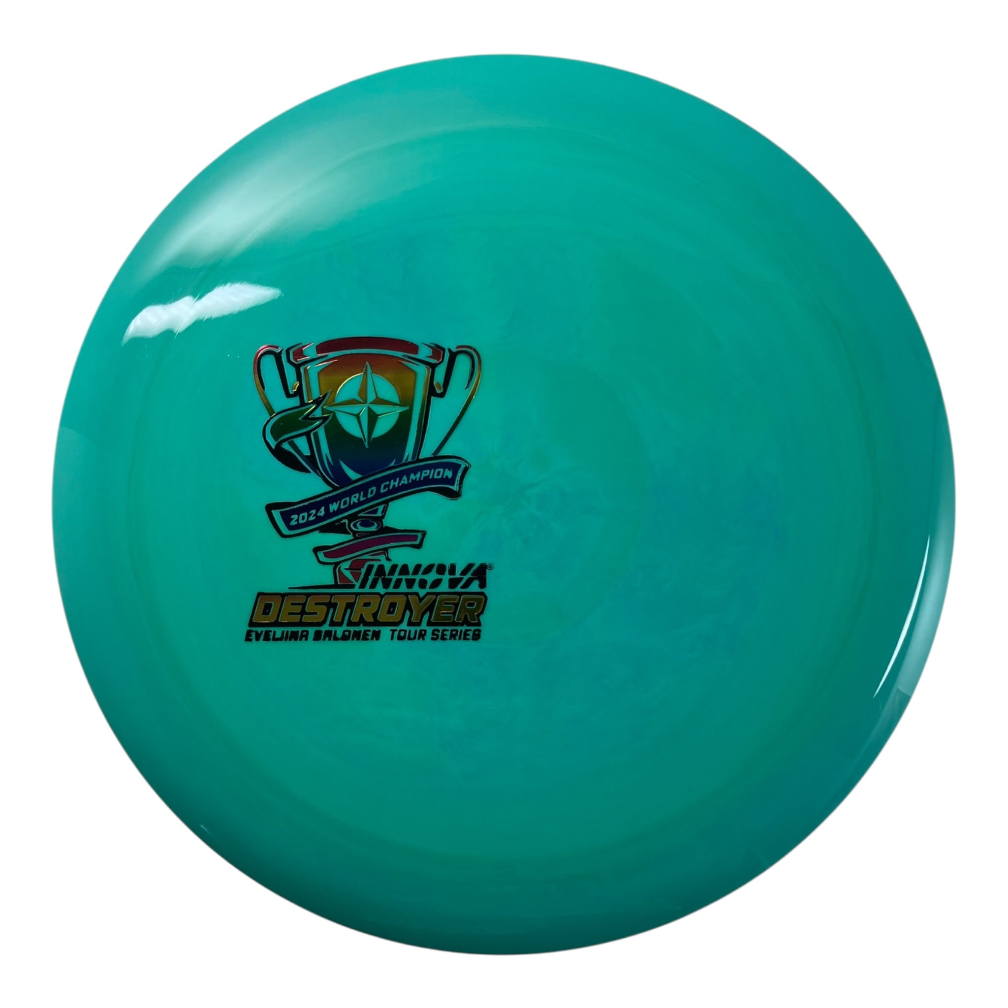 Innova Champion Discs Destroyer | Swirled Star | Teal/Rainbow 173g (Eveliina Salonen) Disc Golf