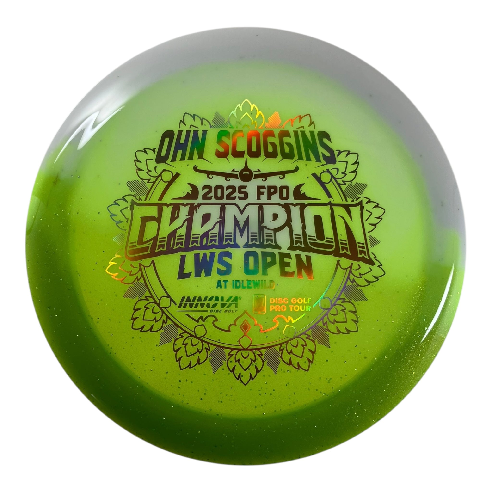 Innova Champion Discs Destroyer | Test Material | Lime/Gold 173g (Ohn Scoggins Commemorative) Disc Golf