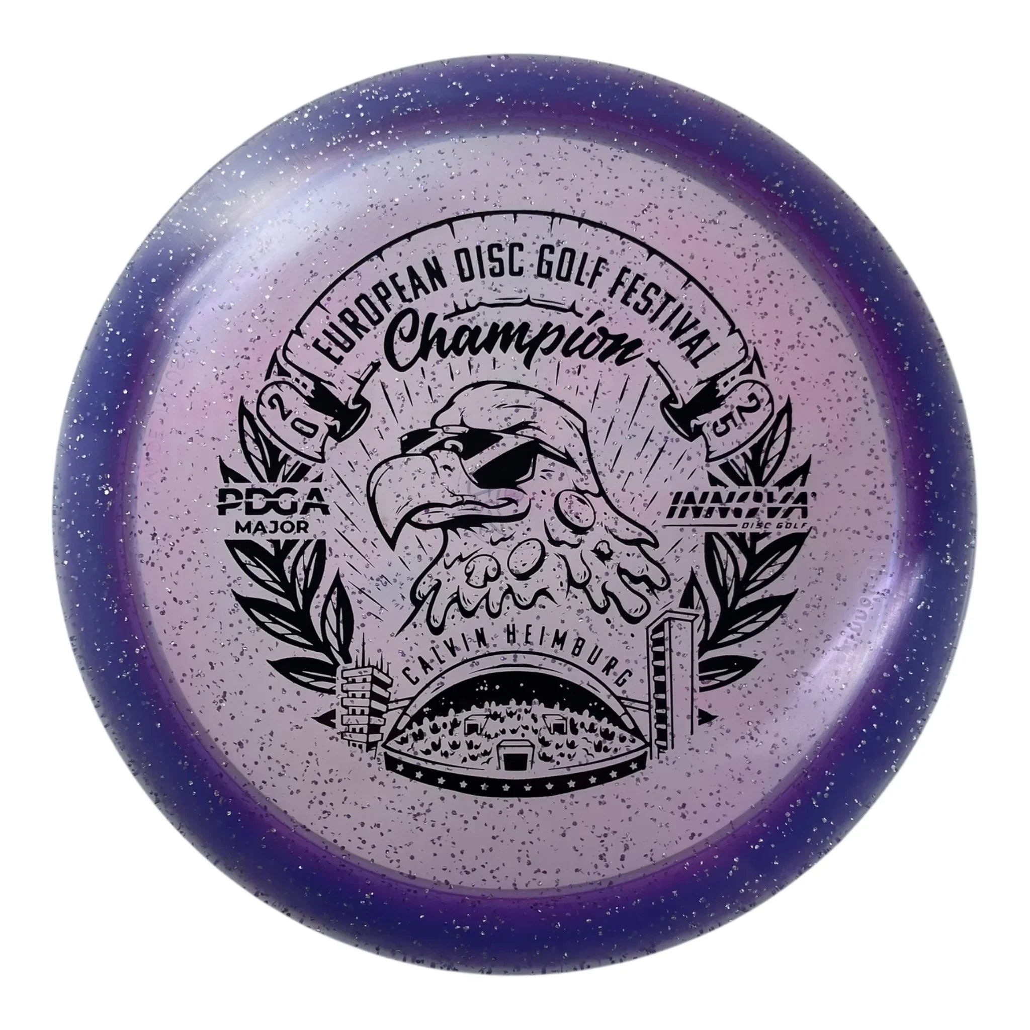Innova Champion Discs Eagle | Metal Flake Champion | Purple/Black 173g (Calvin Heimberg Commemorative) Disc Golf
