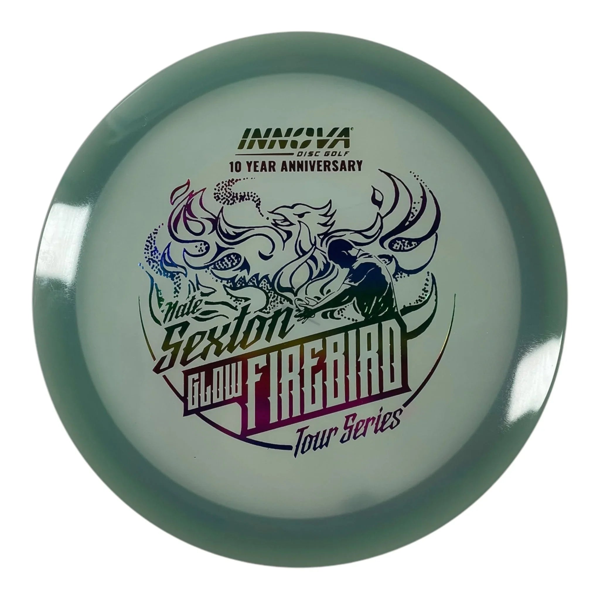 Innova Champion Discs Firebird | Champion Proto Glow | Green/Rainbow 173g (Nate Sexton 10 Year Anniversary) Disc Golf