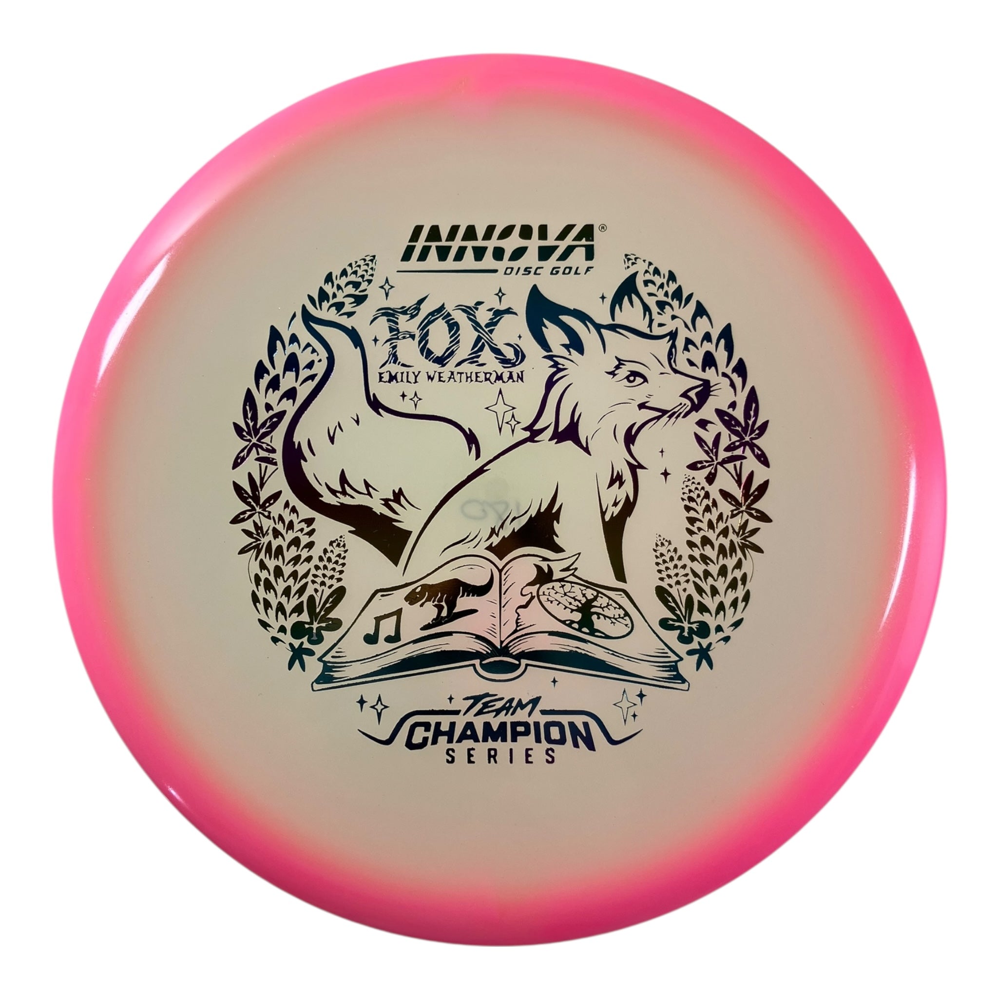 Innova Champion Discs Fox | Proto Glow Halo Champion | Pink/Rainbow 180g (Emily Weatherman) Disc Golf