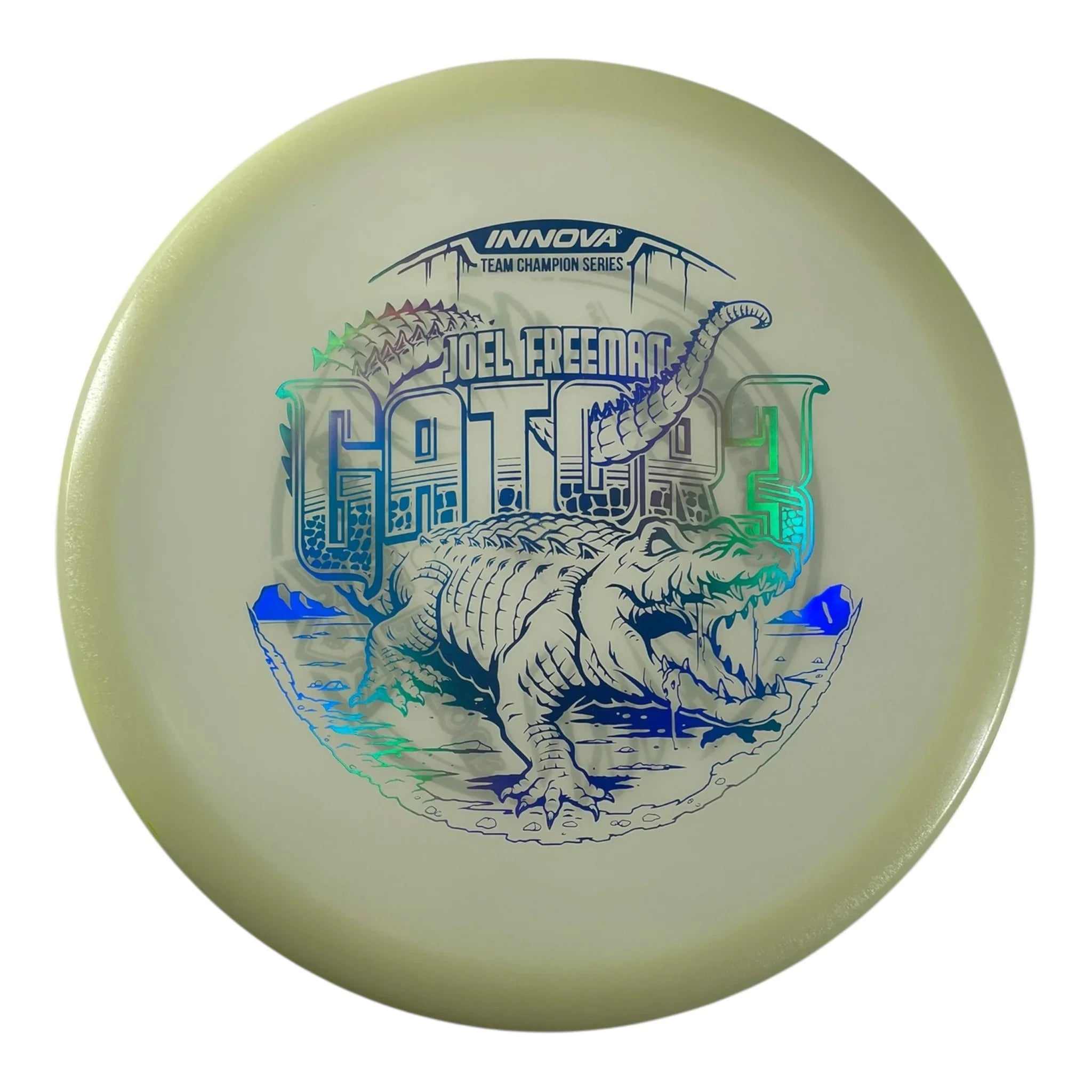 Innova Champion Discs Gator3 | Champion Glow | Glow/Blue Holo 175g (Joel Freeman 2022 Match Play Champion) Disc Golf