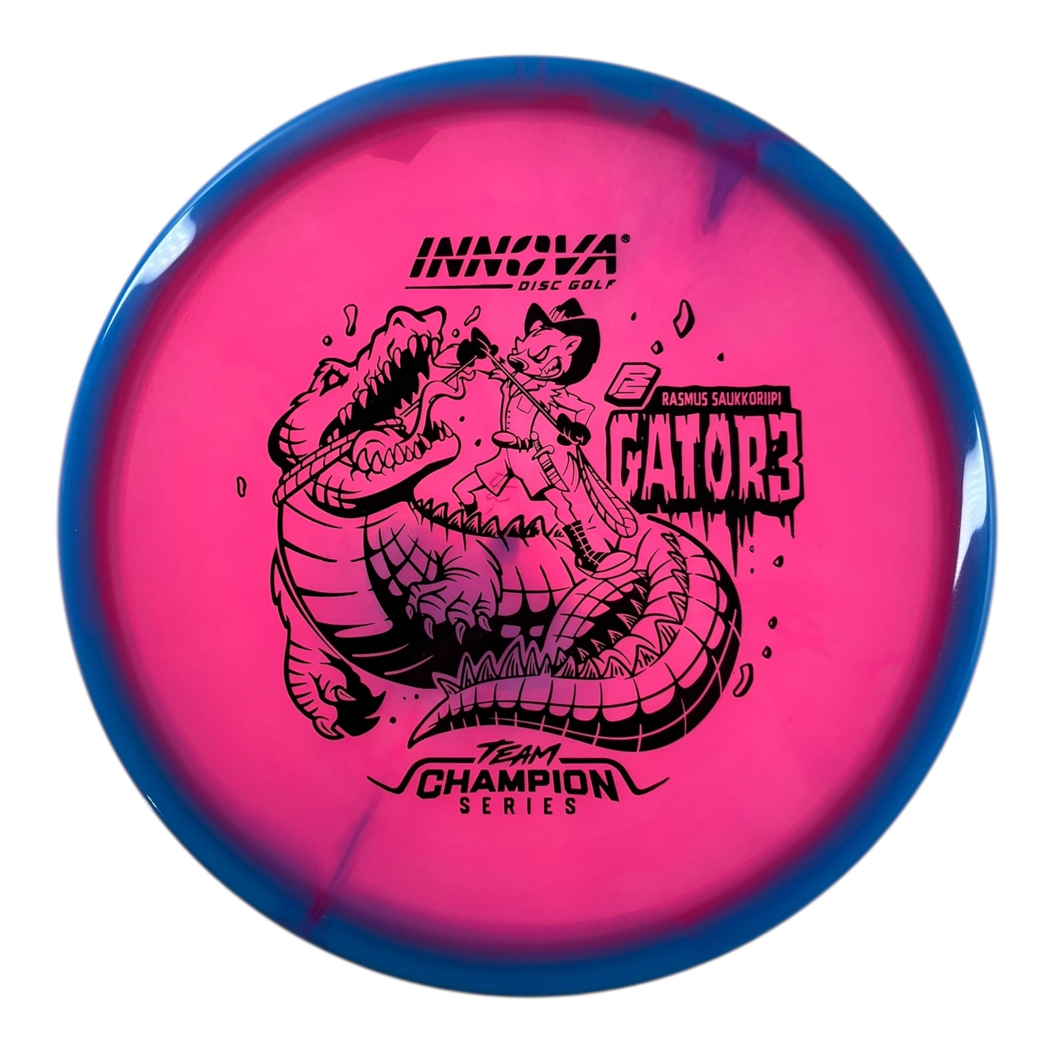 Innova Champion Discs Gator3 | Halo Champion | Pink/Blue/Black 175g (Rasmus Saukkoriipi) Disc Golf