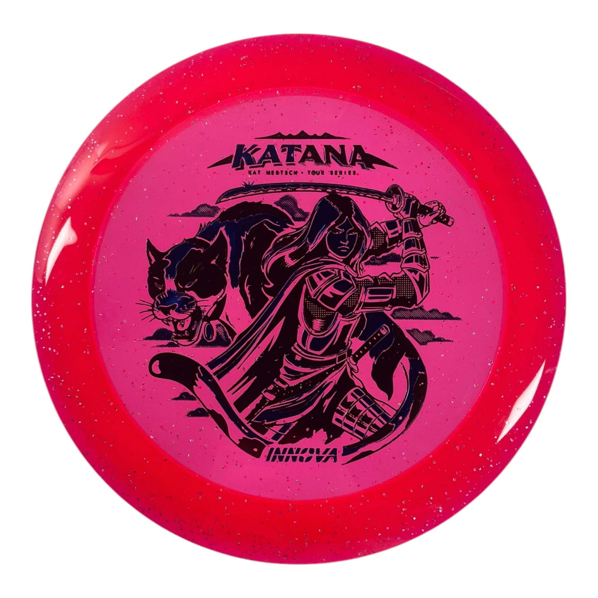 Innova Champion Discs Katana | Metal Flake Champion | Pink/Blue 172g (Kat Mertsch) Disc Golf