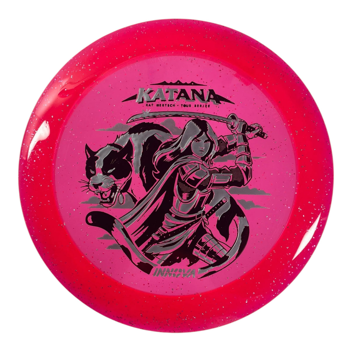 Innova Champion Discs Katana | Metal Flake Champion | Pink/Maroon 172g (Kat Mertsch) Disc Golf