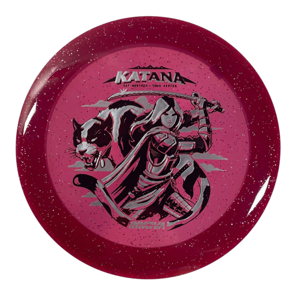 Innova Champion Discs Katana | Metal Flake Champion | Red/Maroon 171g (Kat Mertsch) Disc Golf