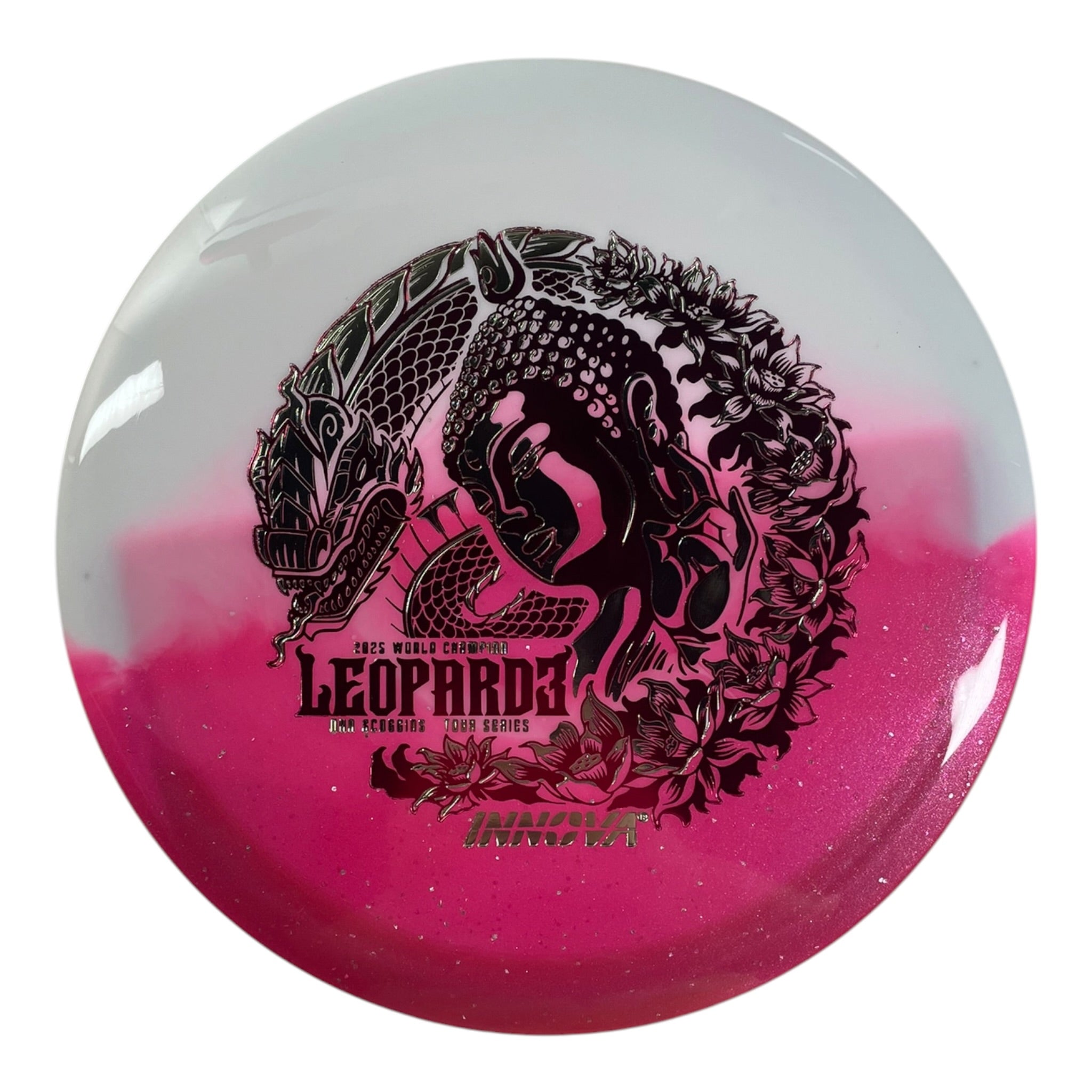 Innova Champion Discs Leopard3 | Duo | Pink/Silver 175g (Ohn Scoggins) Disc Golf