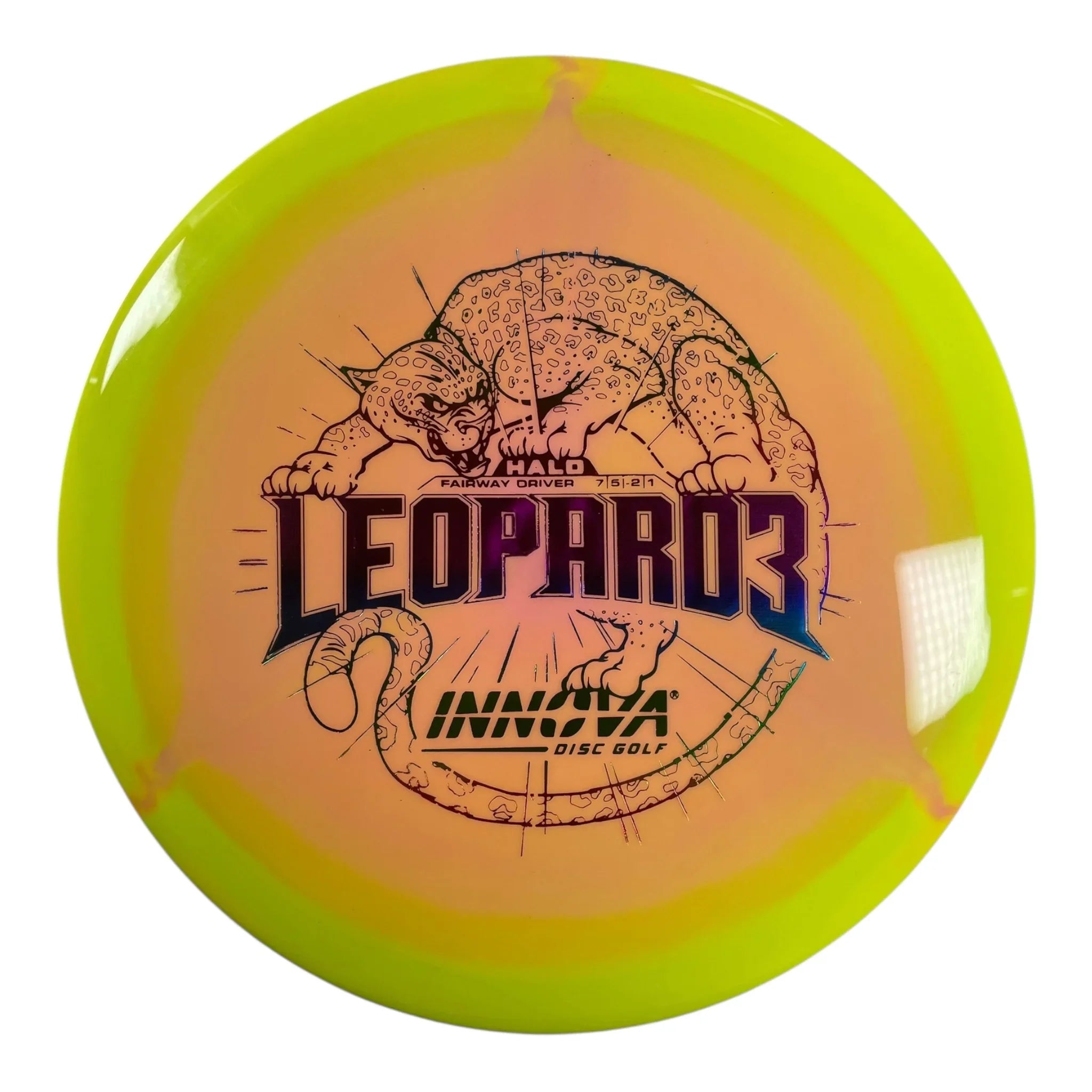 Innova Champion Discs Leopard3 | Halo Star | Yellow/Rainbow/Sunset 172g Disc Golf