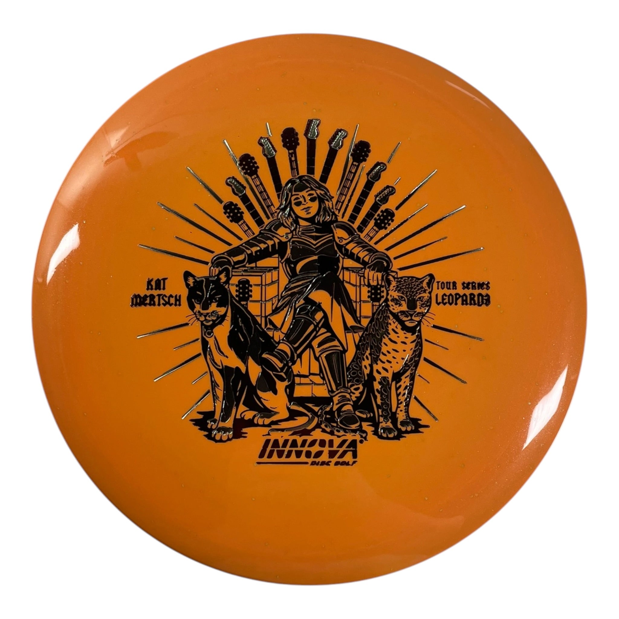 Innova Champion Discs Leopard3 | Metal Flake Star | Orange/Silver 171g (Kat Mertsch) Disc Golf
