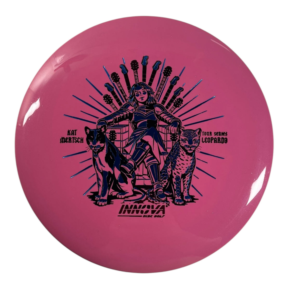 Innova Champion Discs Leopard3 | Metal Flake Star | Pink/Blue 172g (Kat Mertsch) Disc Golf