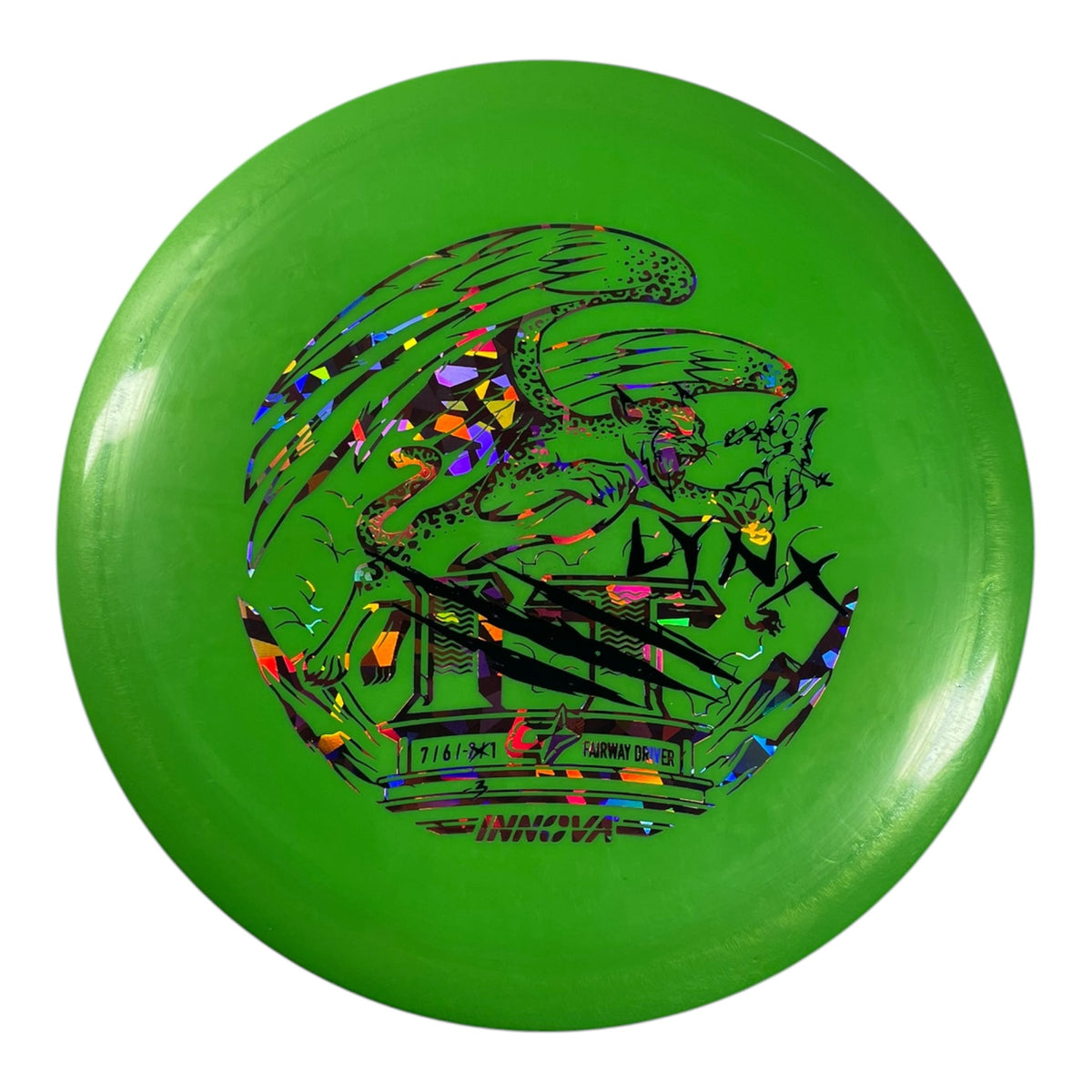 Innova Champion Discs Lynx | GStar | Green/Pink Holo 172g (Over Stamp) Disc Golf