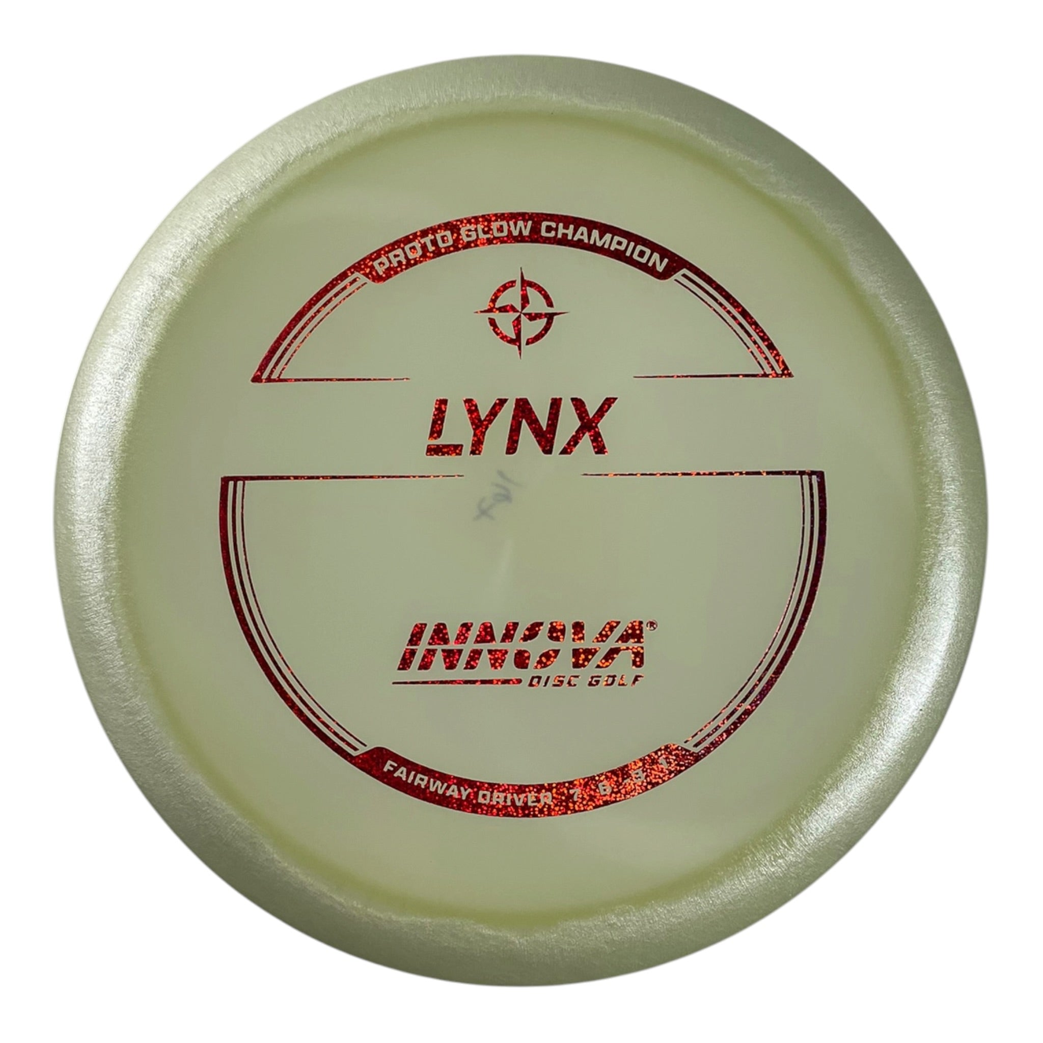 Innova Champion Discs Lynx | Proto Glow Champion | Glow/Red Sparkle 167g Disc Golf