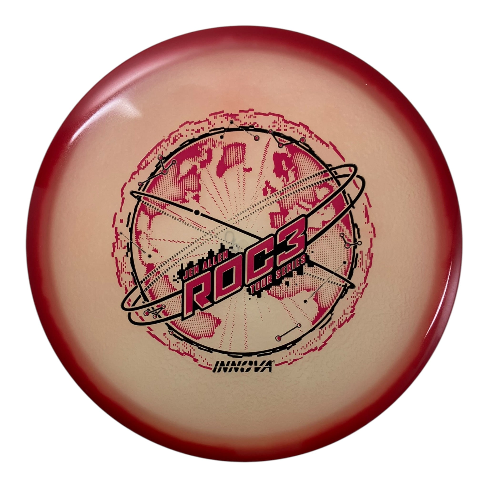 Innova Champion Discs Roc3 | Proto Glow Halo Champion | Red/Pink 180g (Jen Allen) Disc Golf