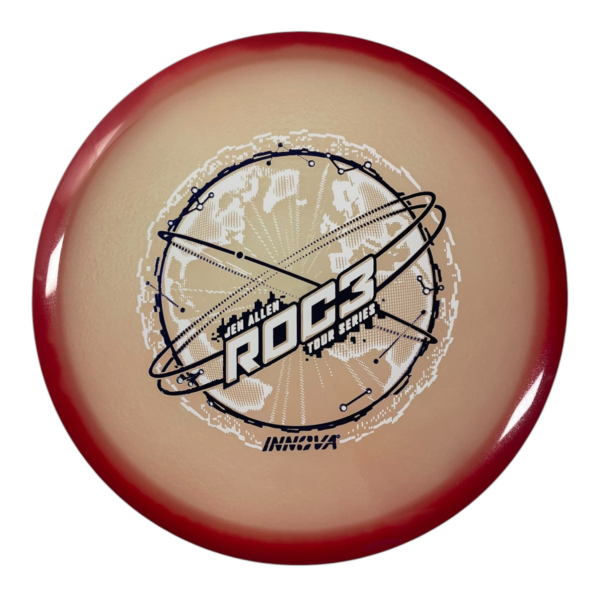 Innova Champion Discs Roc3 | Proto Glow Halo Champion | Red/White 180g (Jen Allen) Disc Golf