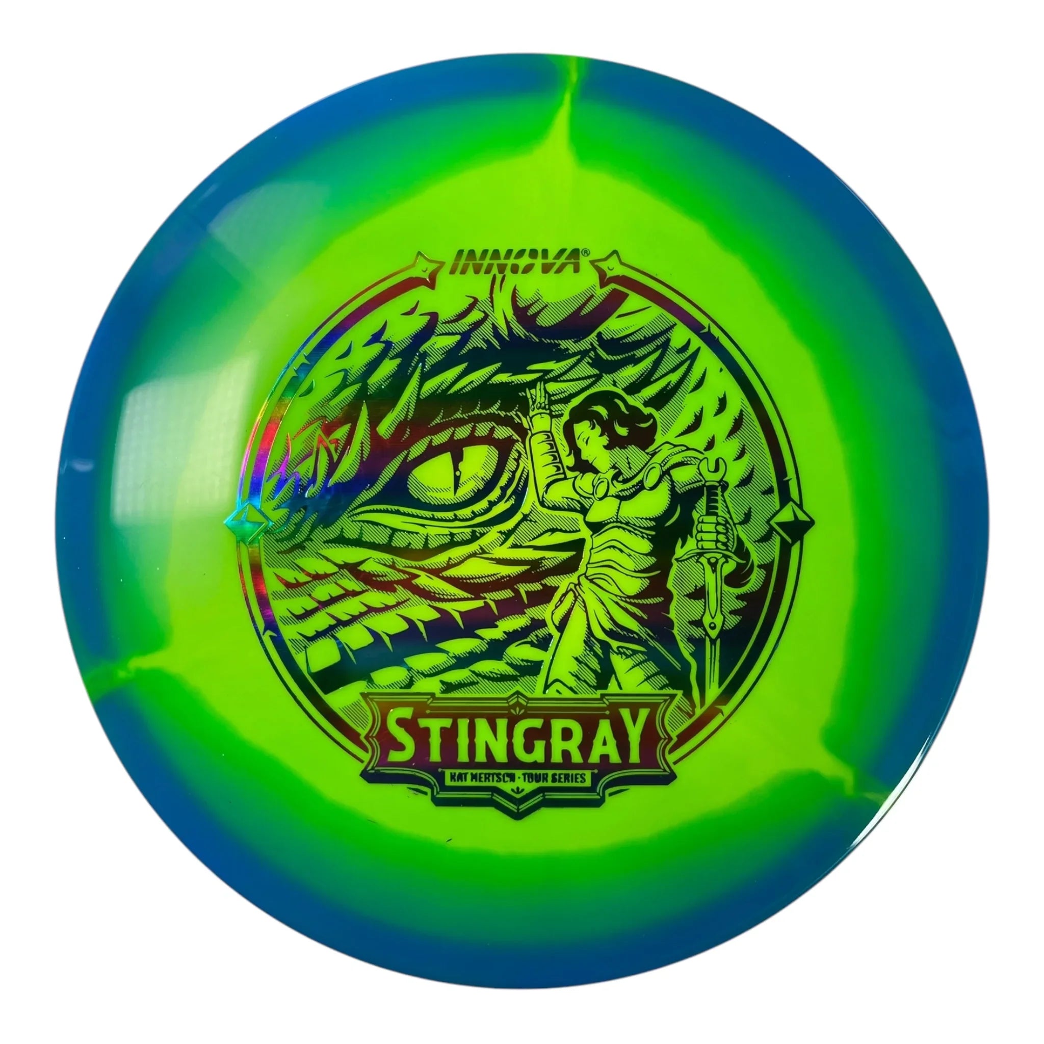 Innova Champion Discs Stingray | Halo | Blue/Rainbow 180g (Kat Mertsch) Disc Golf