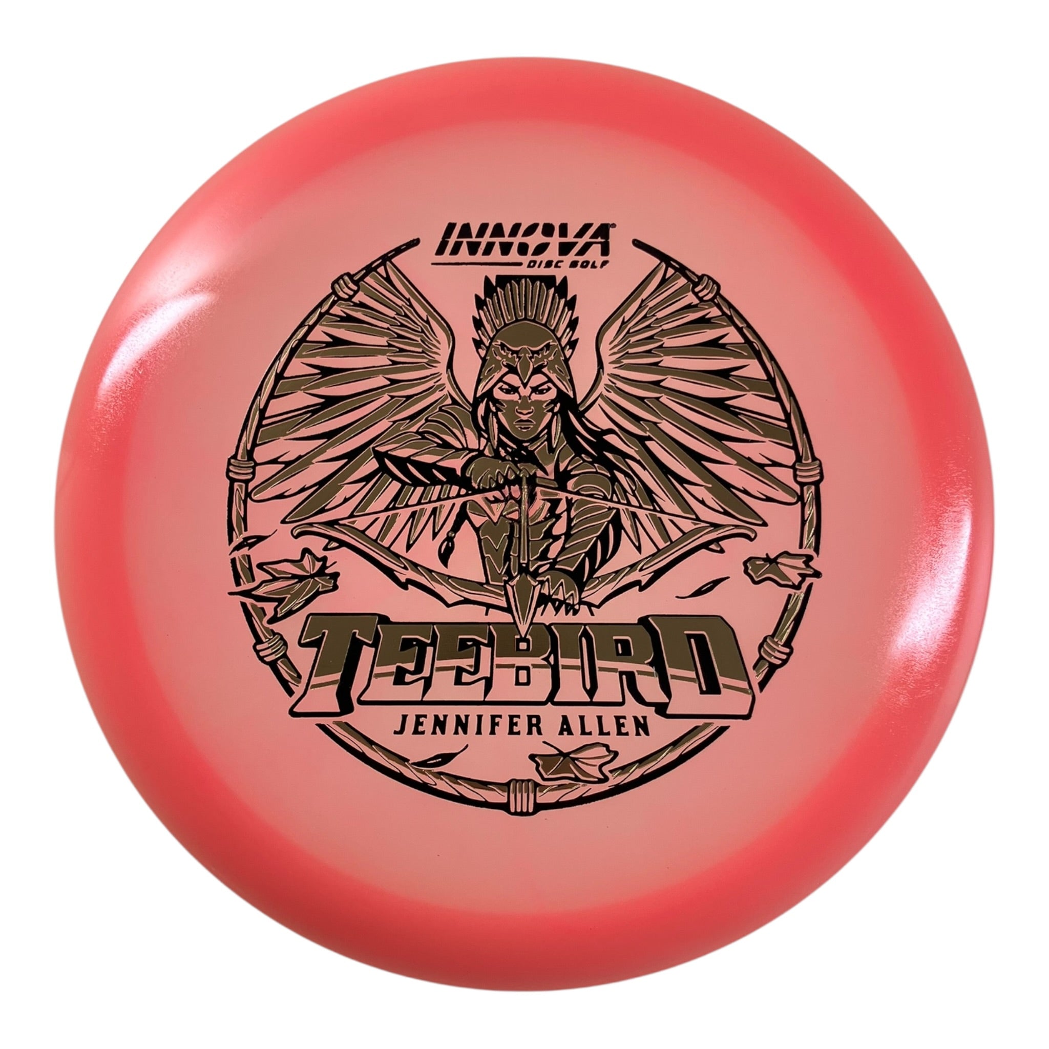 Innova Champion Discs Teebird | Proto Glow Champion | Pink/Gold 173g (Jennifer Allen) Disc Golf