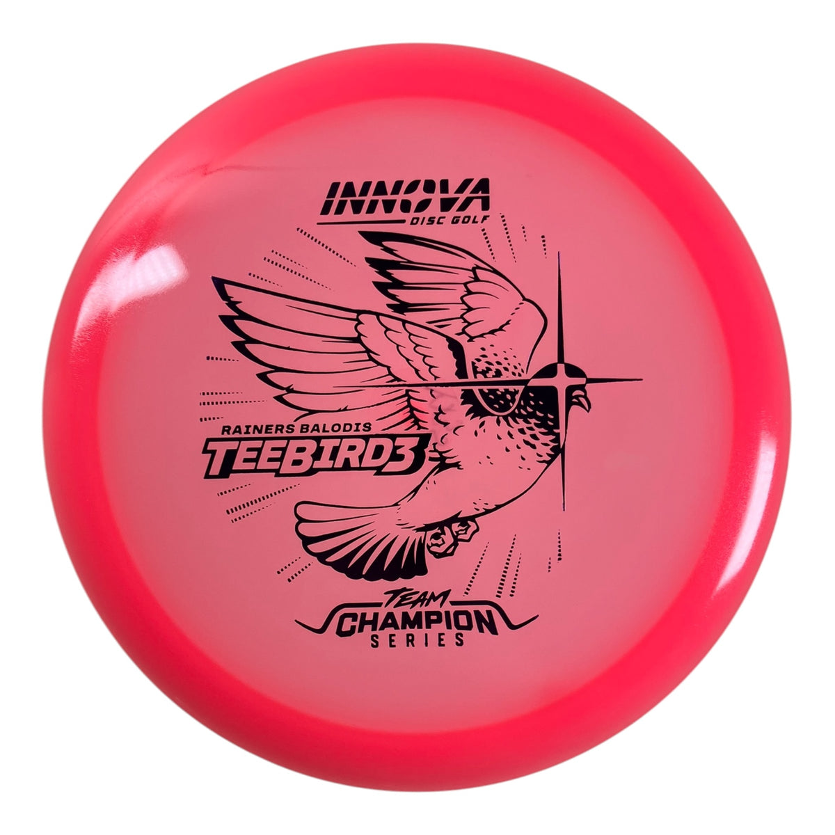 Innova Champion Discs Teebird3 | Proto Glow Champion | Pink/Purple 174g (Rainers Balodis) Disc Golf