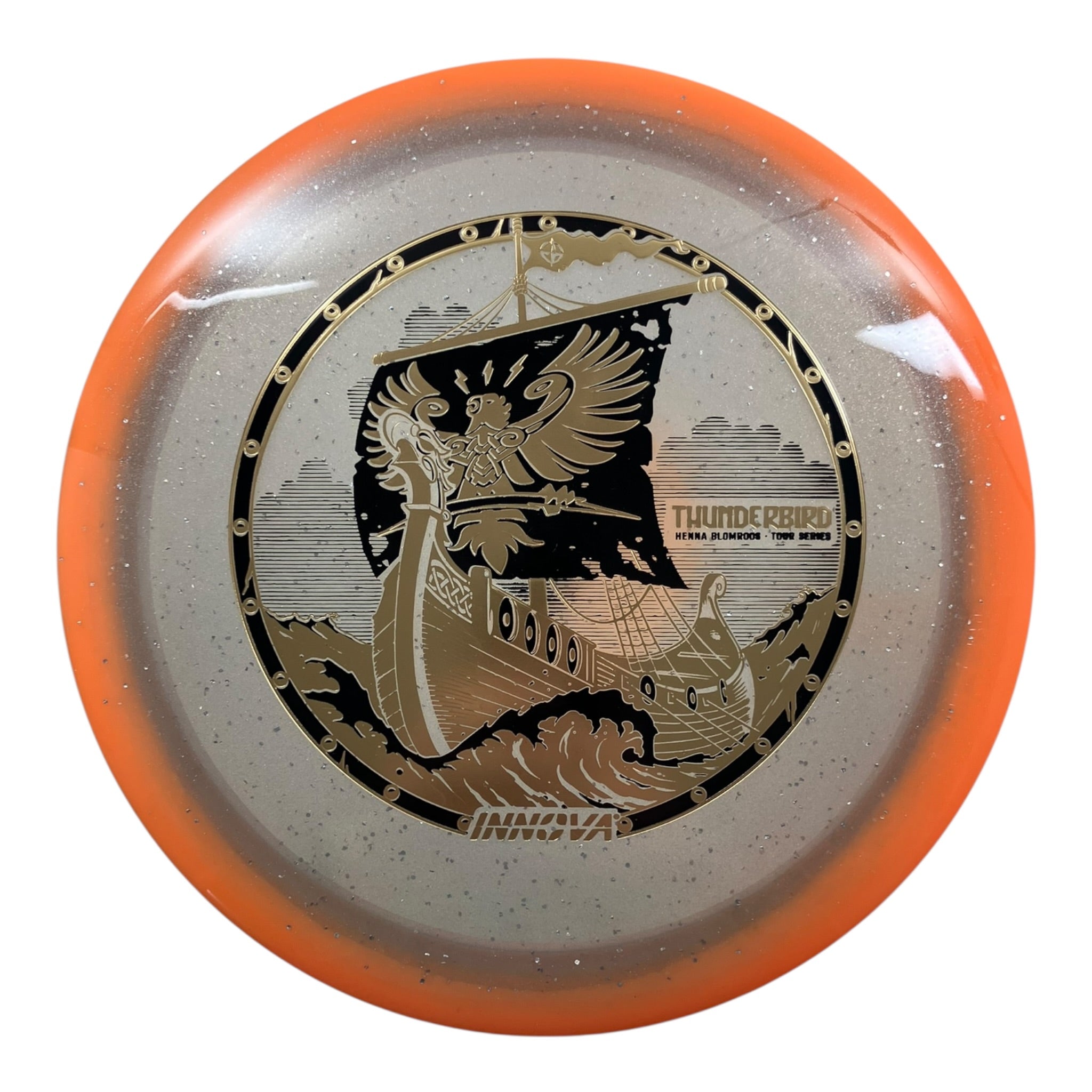 Innova Champion Discs Thunderbird | Moondust Halo Champion | Orange/Gold 173g (Henna Blomroos) Disc Golf