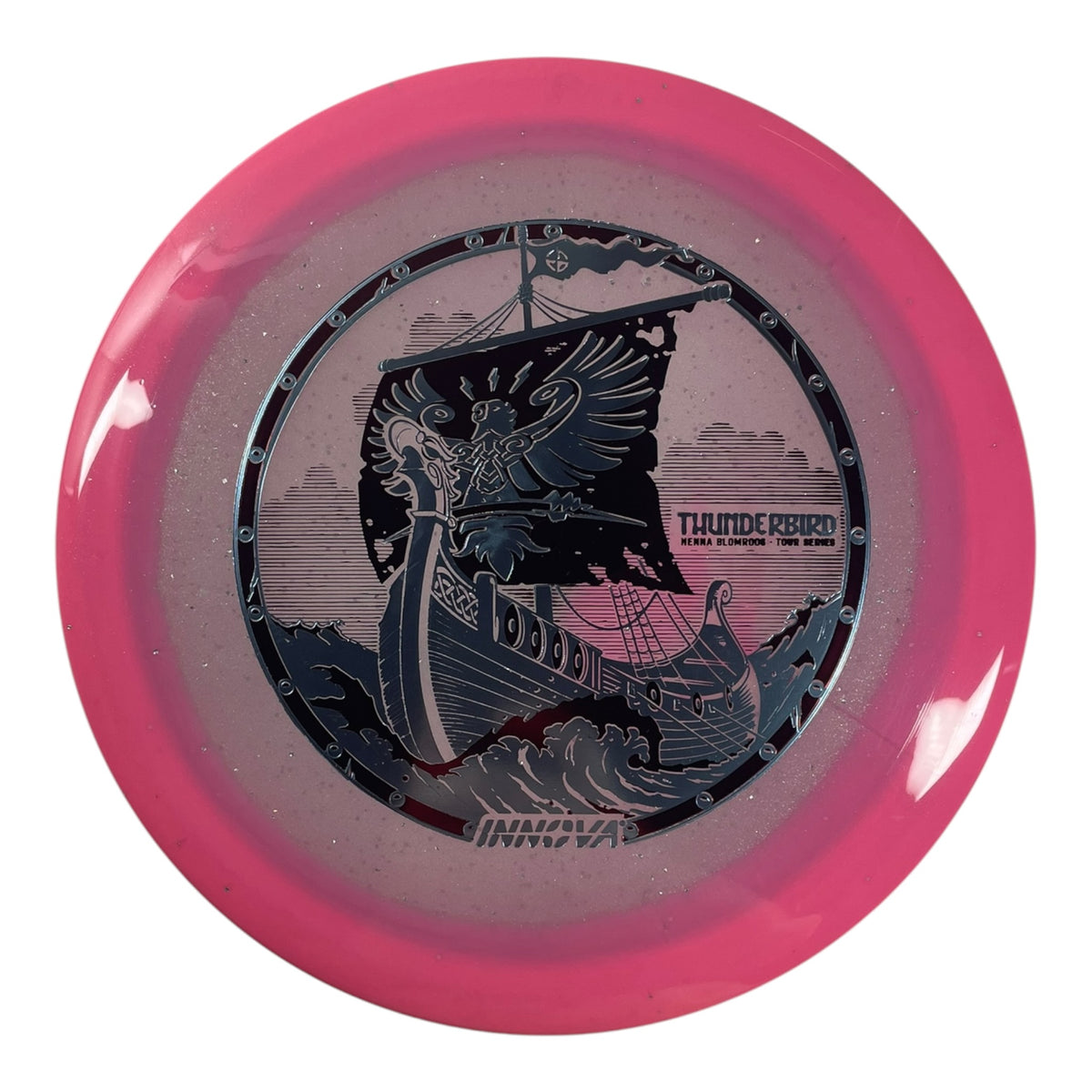 Innova Champion Discs Thunderbird | Moondust Halo Champion | Pink/Blue 173g (Henna Blomroos) Disc Golf