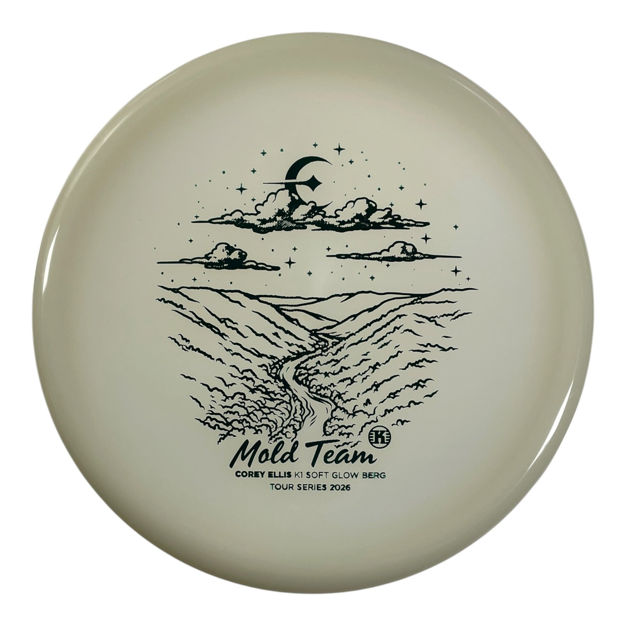 Kastaplast Berg | K1 Soft Glow | Glow/Green 173-175g (Corey Ellis) Disc Golf