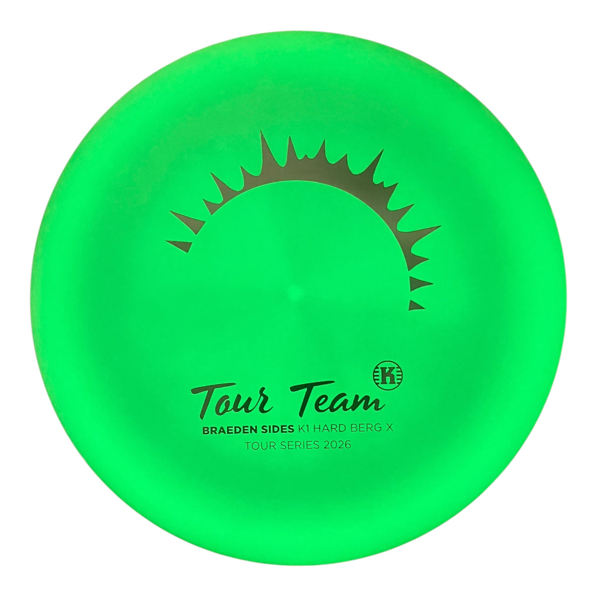 Kastaplast Berg X | K1 Hard Glow | Silver/Glow 173-175g (Braeden Sides Tour Series 2026) Disc Golf