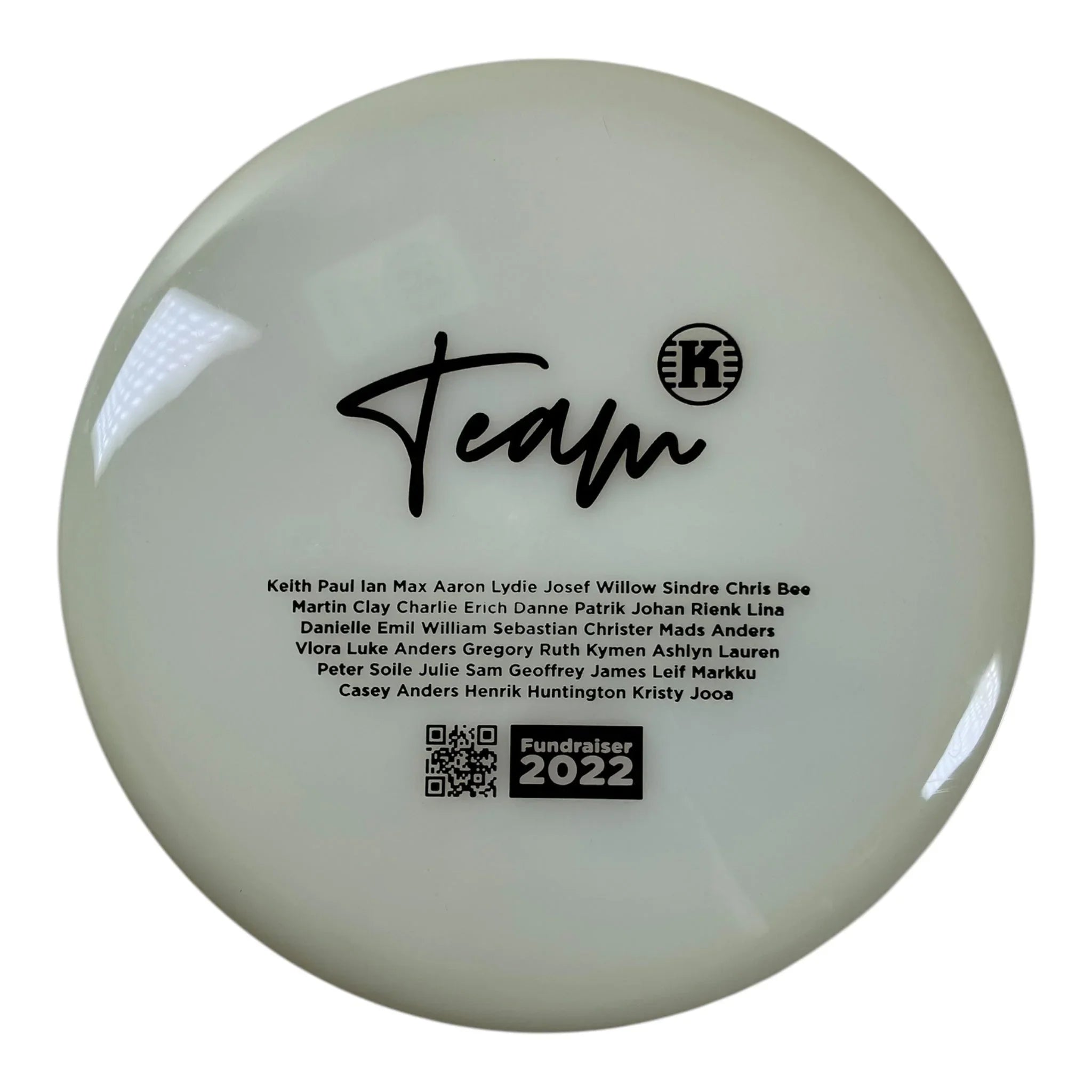 Kastaplast Jarn | K1 Glow | Glow/Black 175 - 176g (2022 Fundraiser) Disc Golf