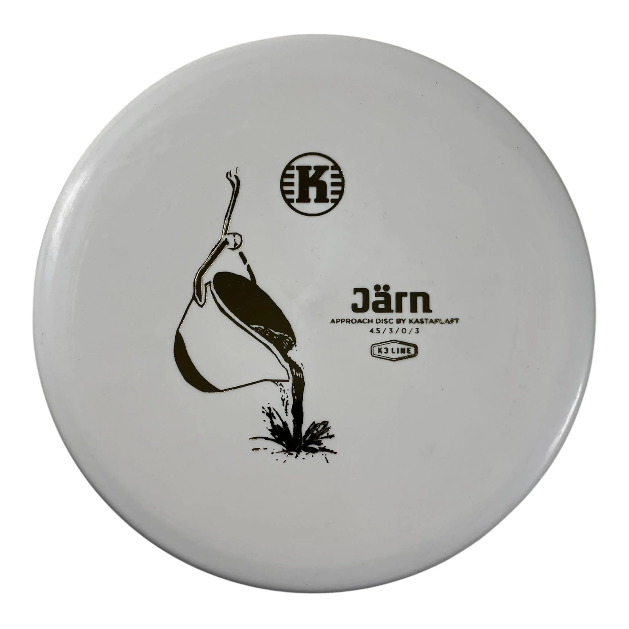 Kastaplast Jarn | K3 | White/Gold 174g Disc Golf