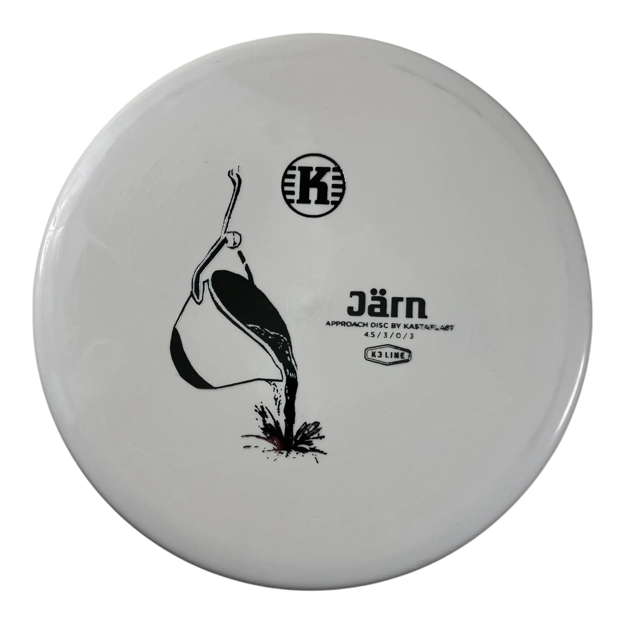 Kastaplast Jarn | K3 | White/Silver 174g Disc Golf
