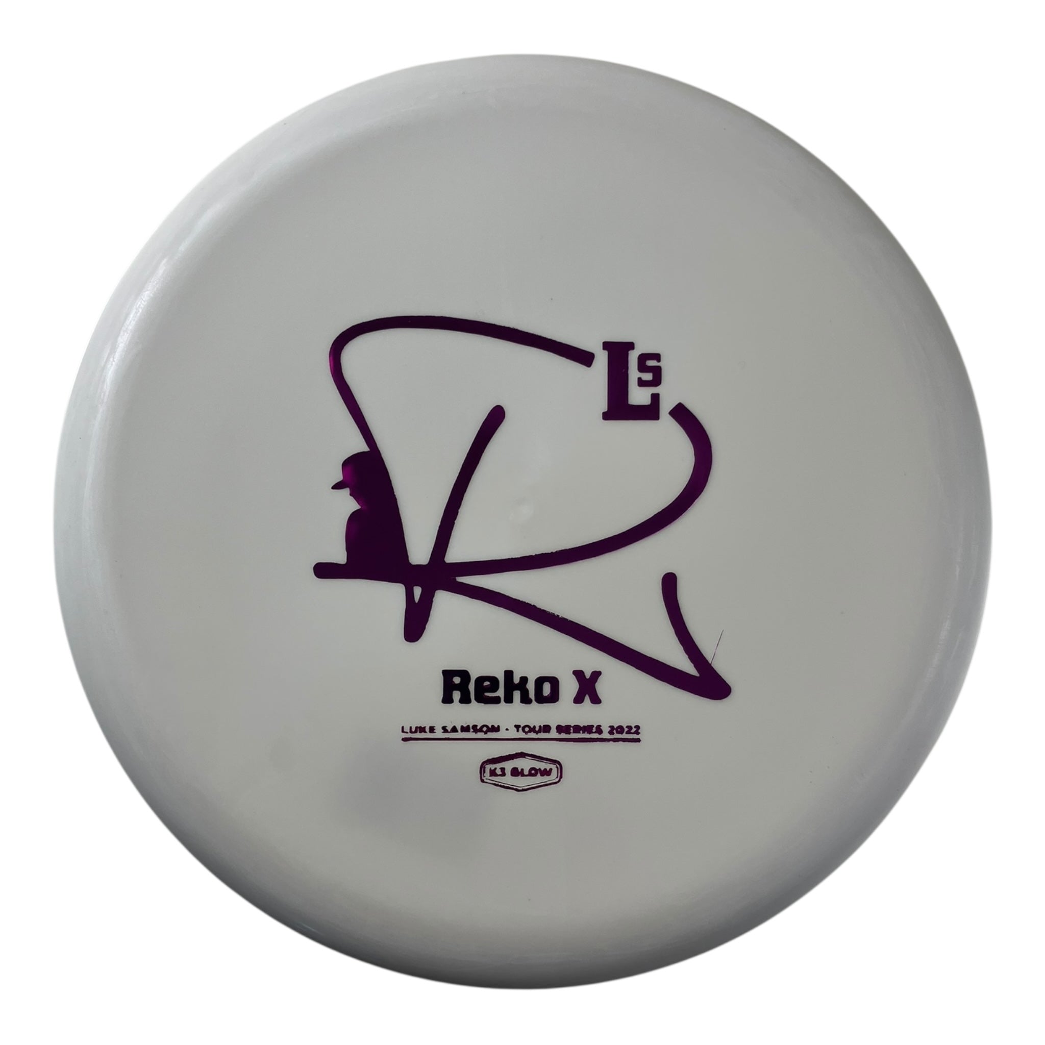 Kastaplast Reko X | K3 Glow | White/Pink 175-176g (Luke Samson) Disc Golf