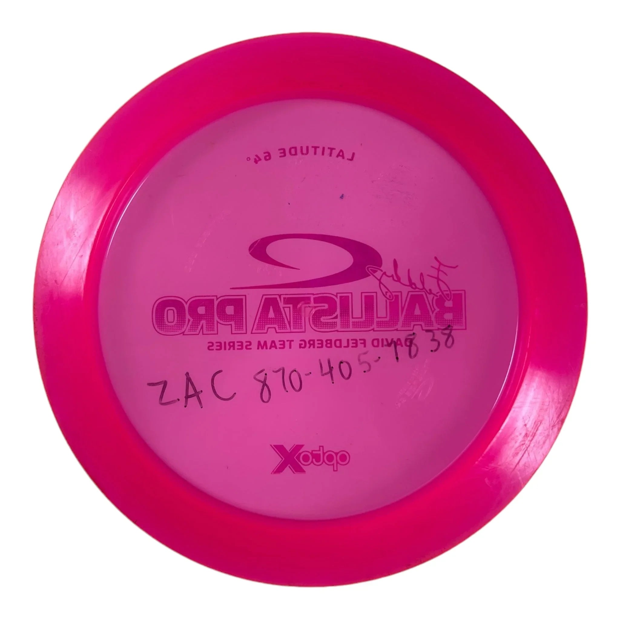 Latitude 64 Ballista Pro | Opto - X | Pink/Silver 174g (David Feldberg) (Used Good) Disc Golf