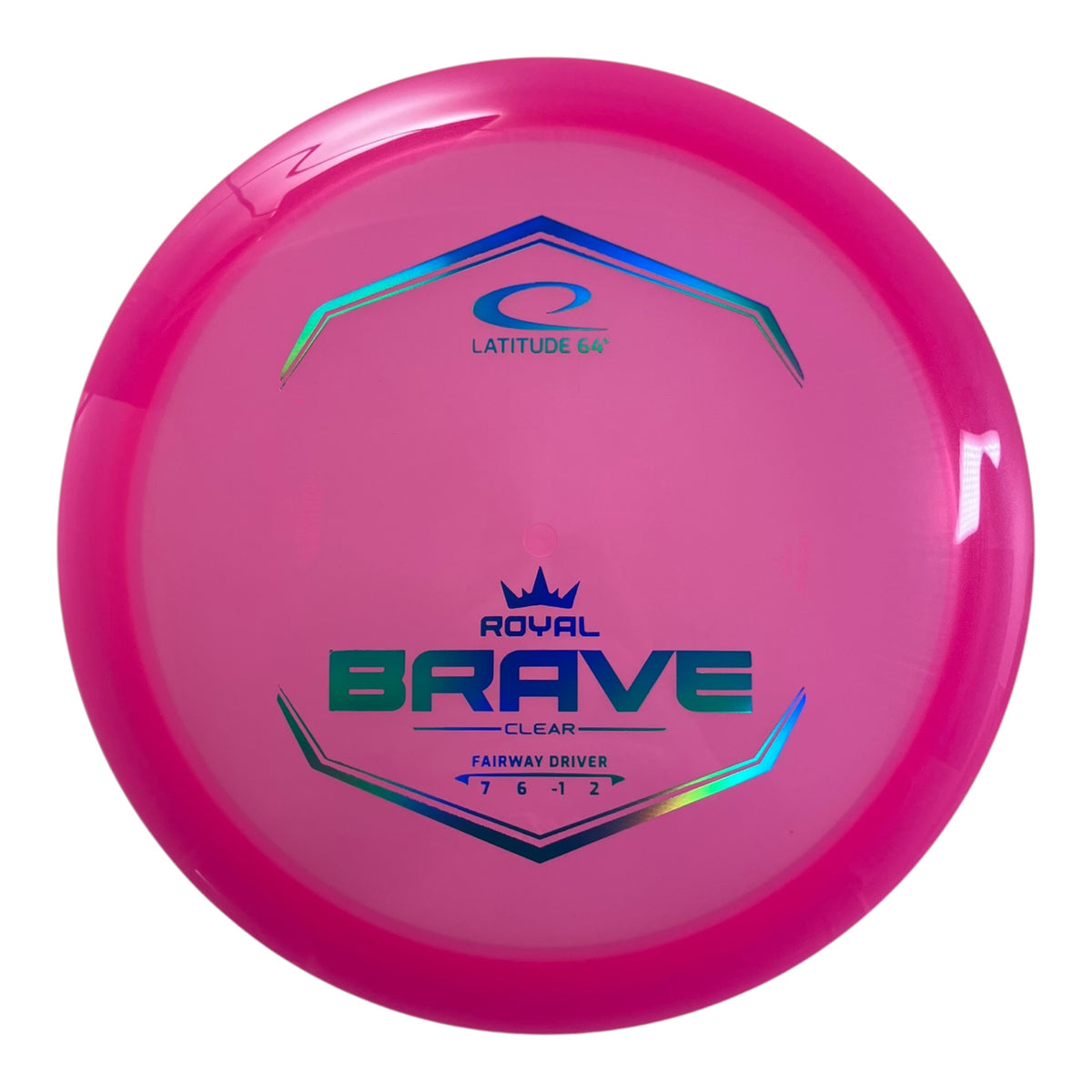 Latitude 64 Brave | Royal Clear | Pink/Blue 174g Disc Golf