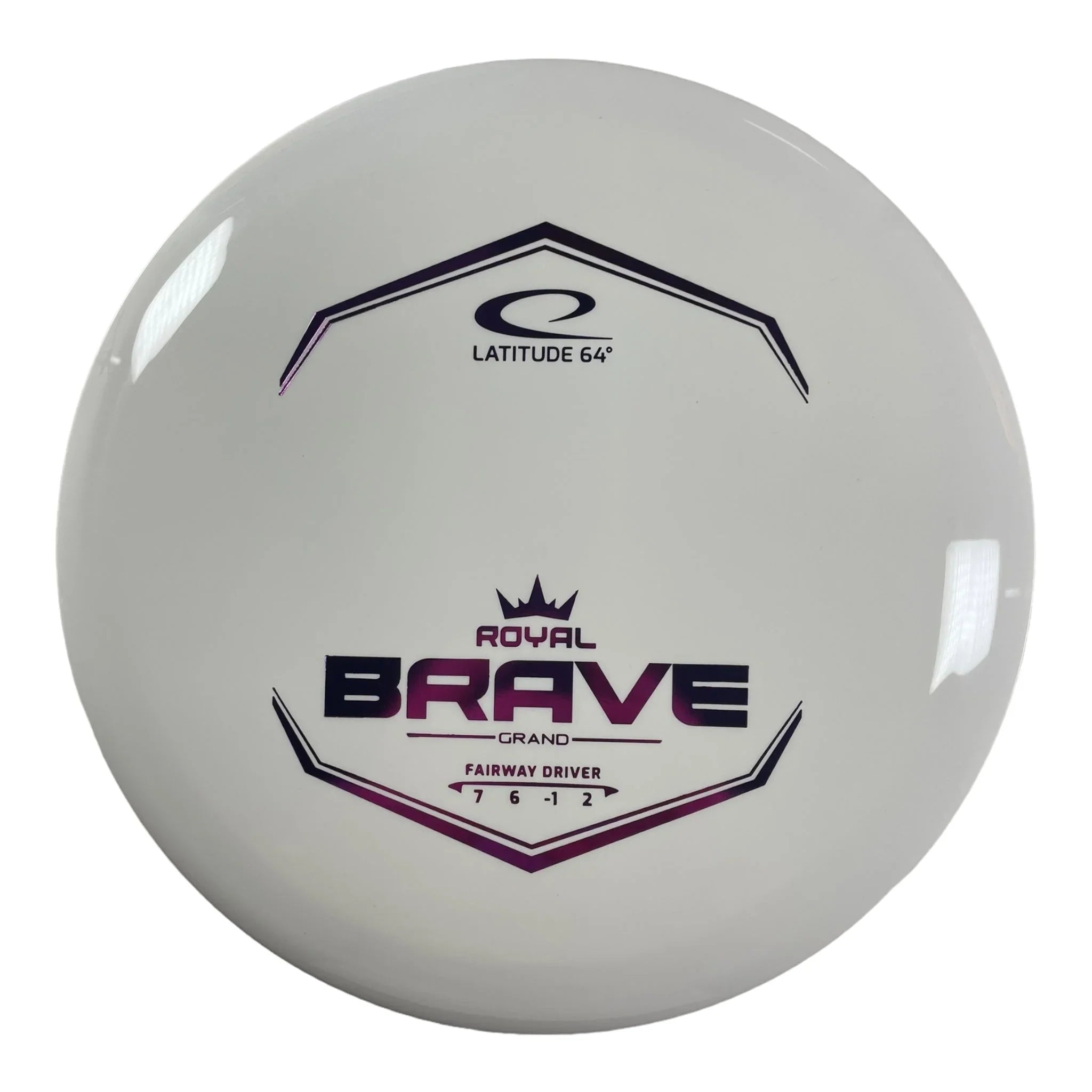 Latitude 64 Brave | Royal Grand | White/Purple 175g Disc Golf