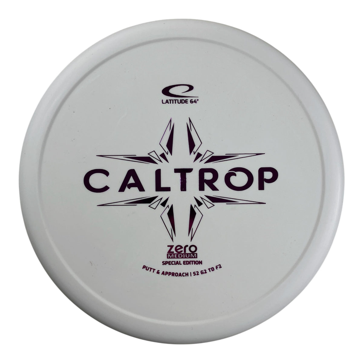 Latitude 64 Caltrop | Zero Medium | White/Pink 174g (Special Edition) Disc Golf
