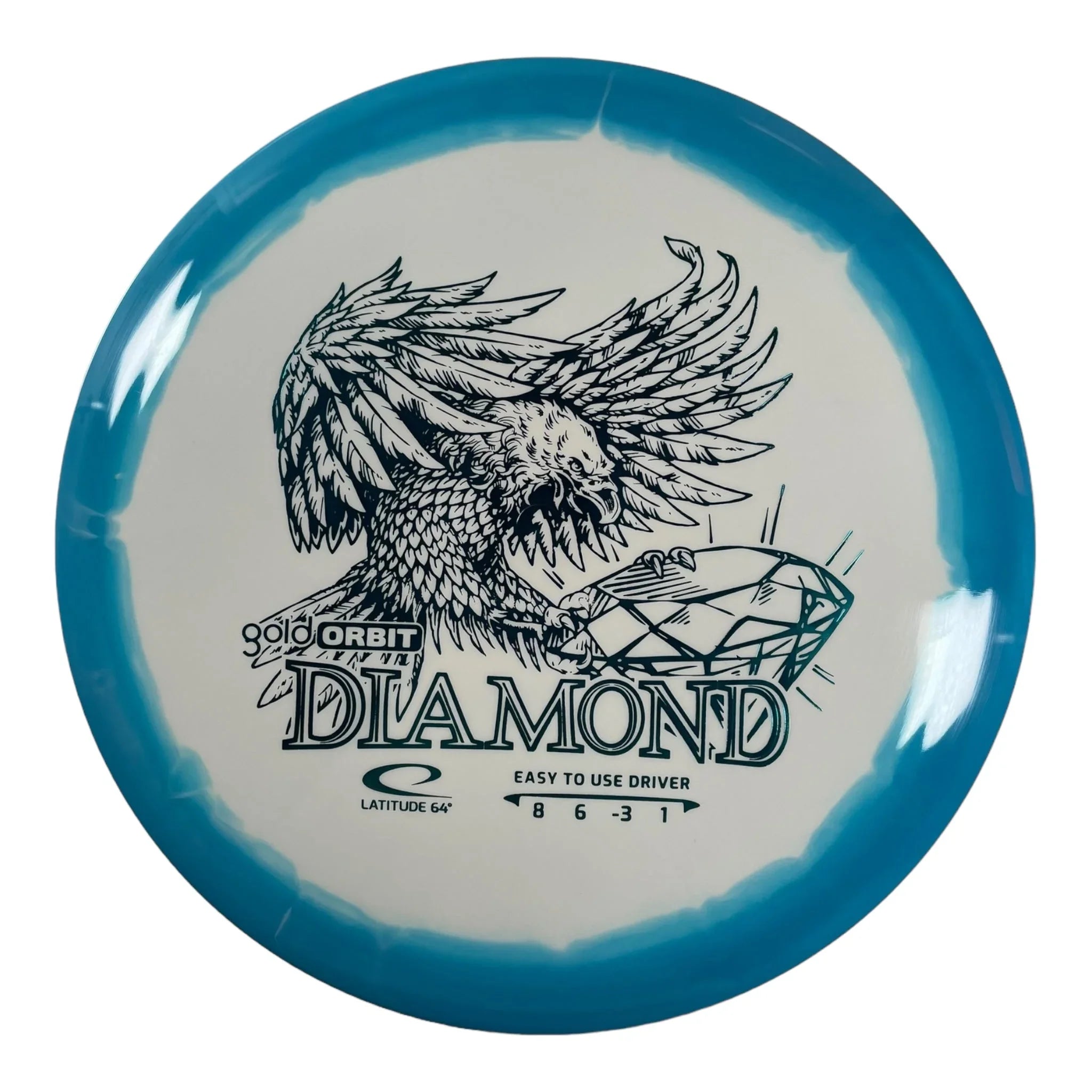 Latitude 64 Diamond | Gold Orbit | White/Blue 157 - 158g Disc Golf