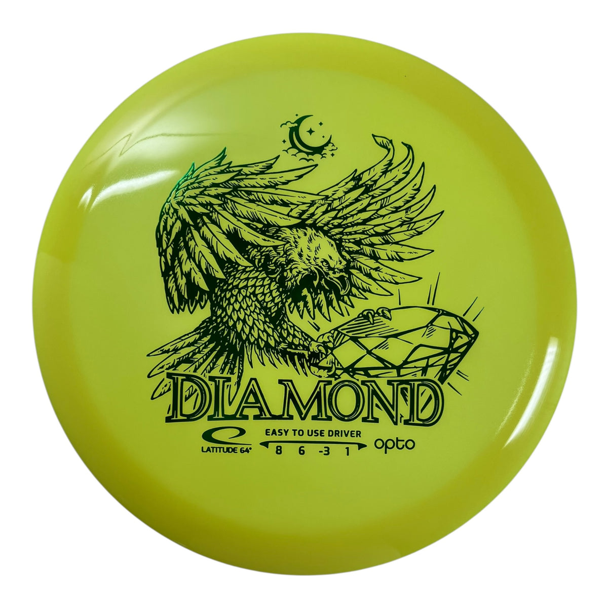 Latitude 64 Diamond | Opto Moonshine | Yellow/Green 154g Disc Golf