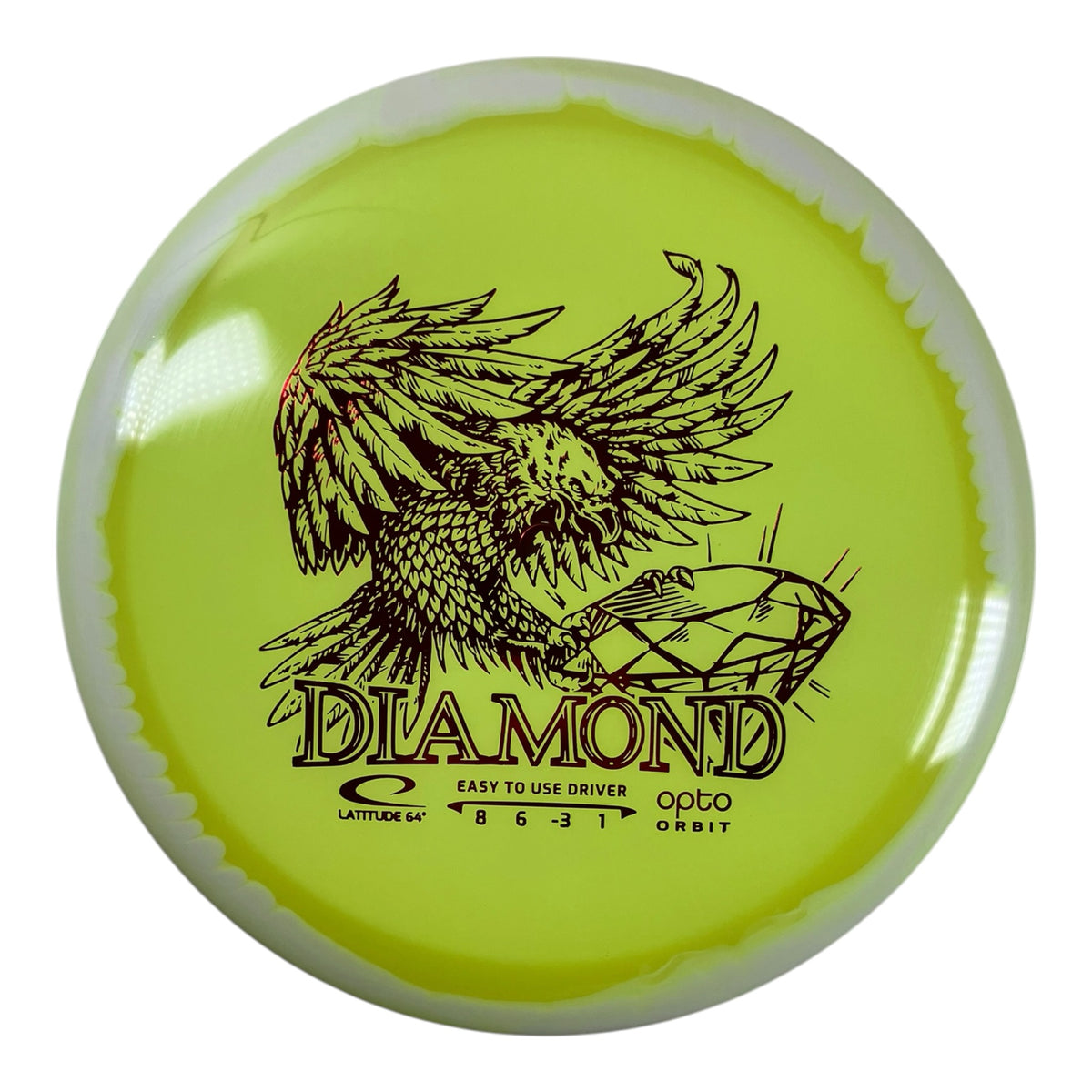 Latitude 64 Diamond | Opto Orbit | Yellow/Red 158g Disc Golf