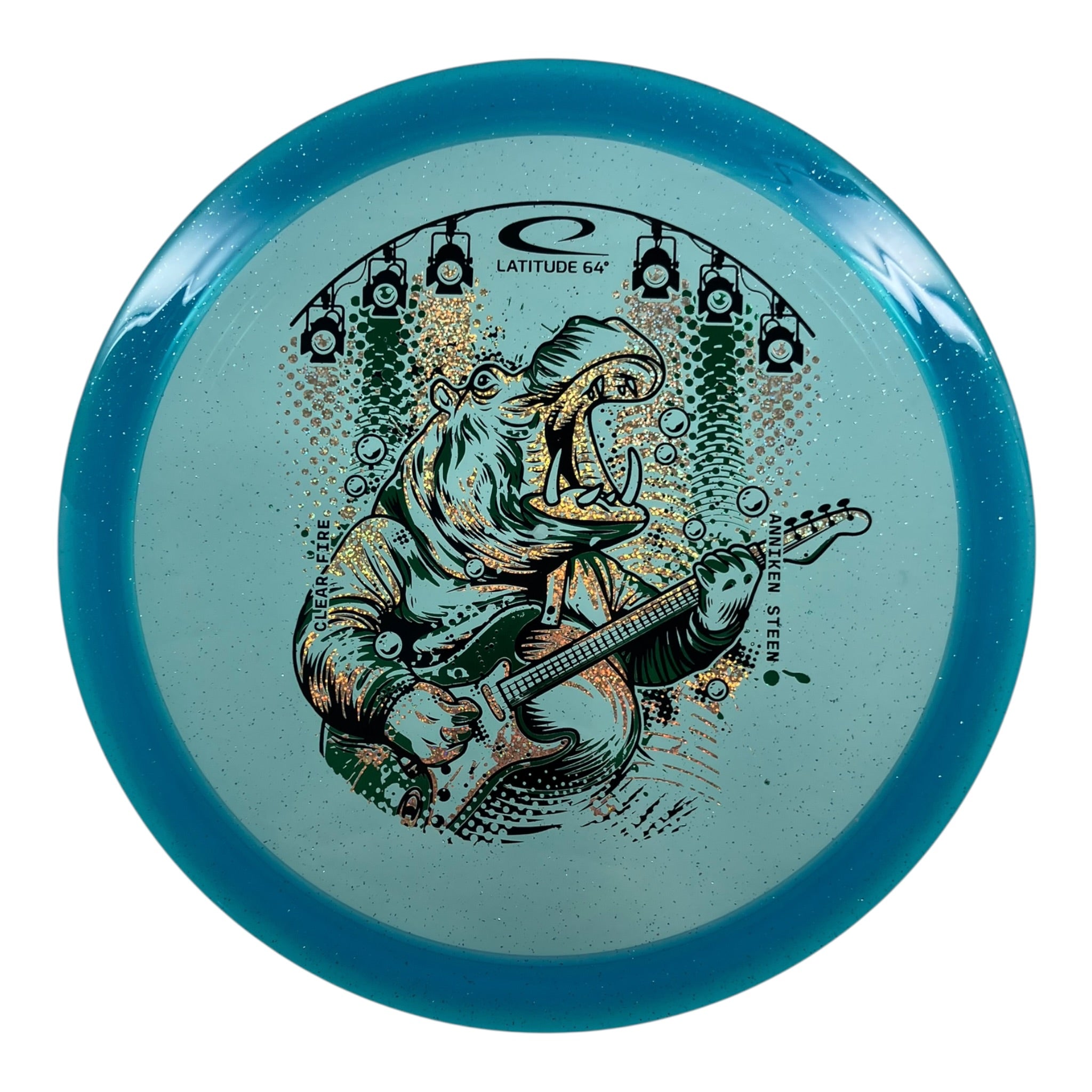 Latitude 64 Fire | Clear Sparkle | Blue/Gold 177g (Anniken Steen) Disc Golf
