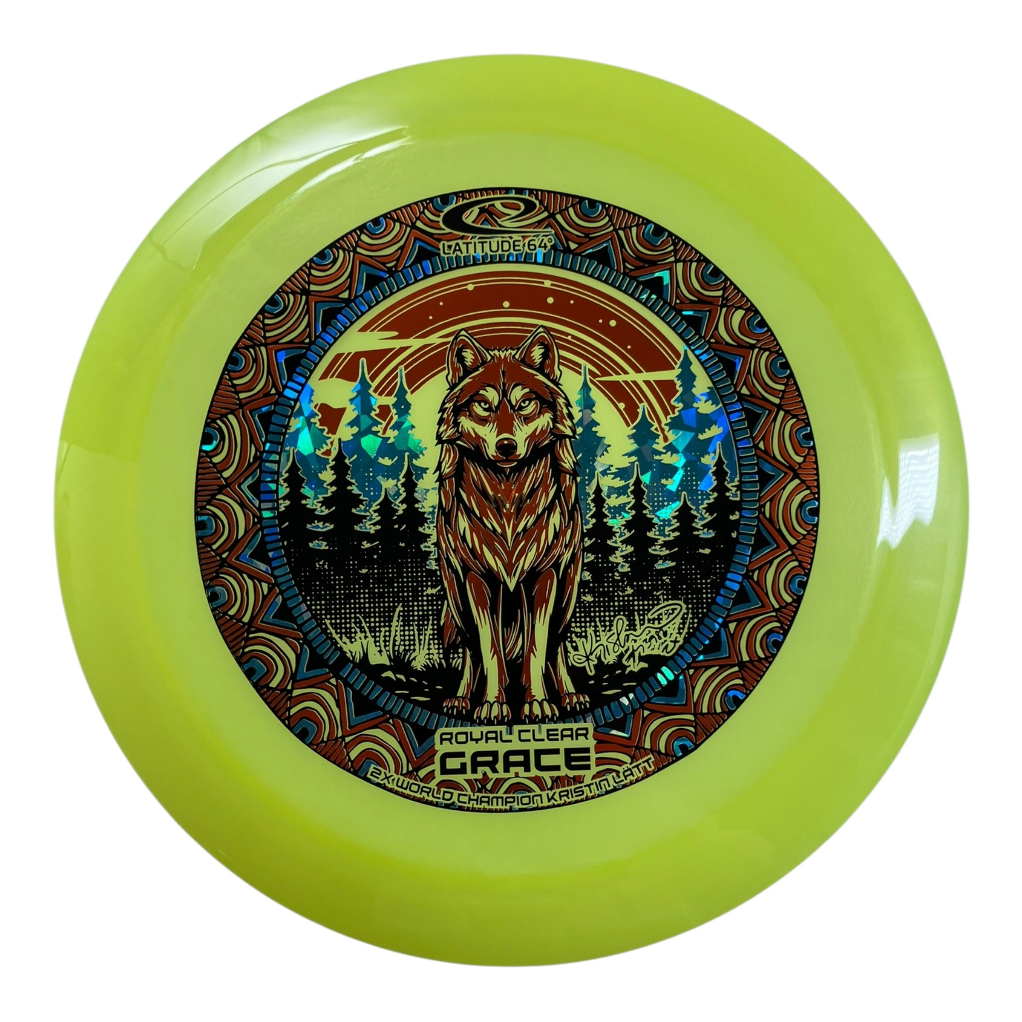 Latitude 64 Grace | Royal Clear | Yellow/Bronze/Blue 173-175g (Kristin Latt) Disc Golf