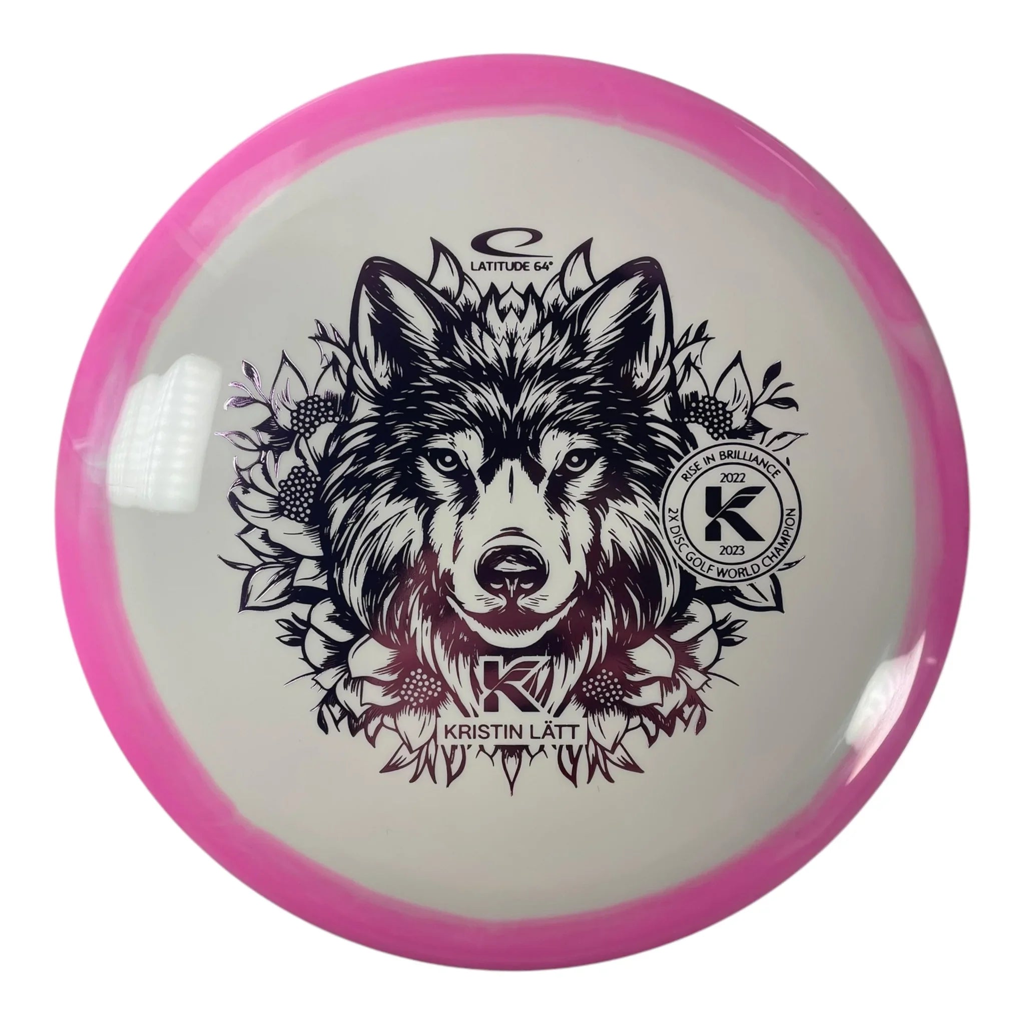 Latitude 64 Grace | Grand Orbit | White/Pink 175g (Kristin Latt) Disc Golf