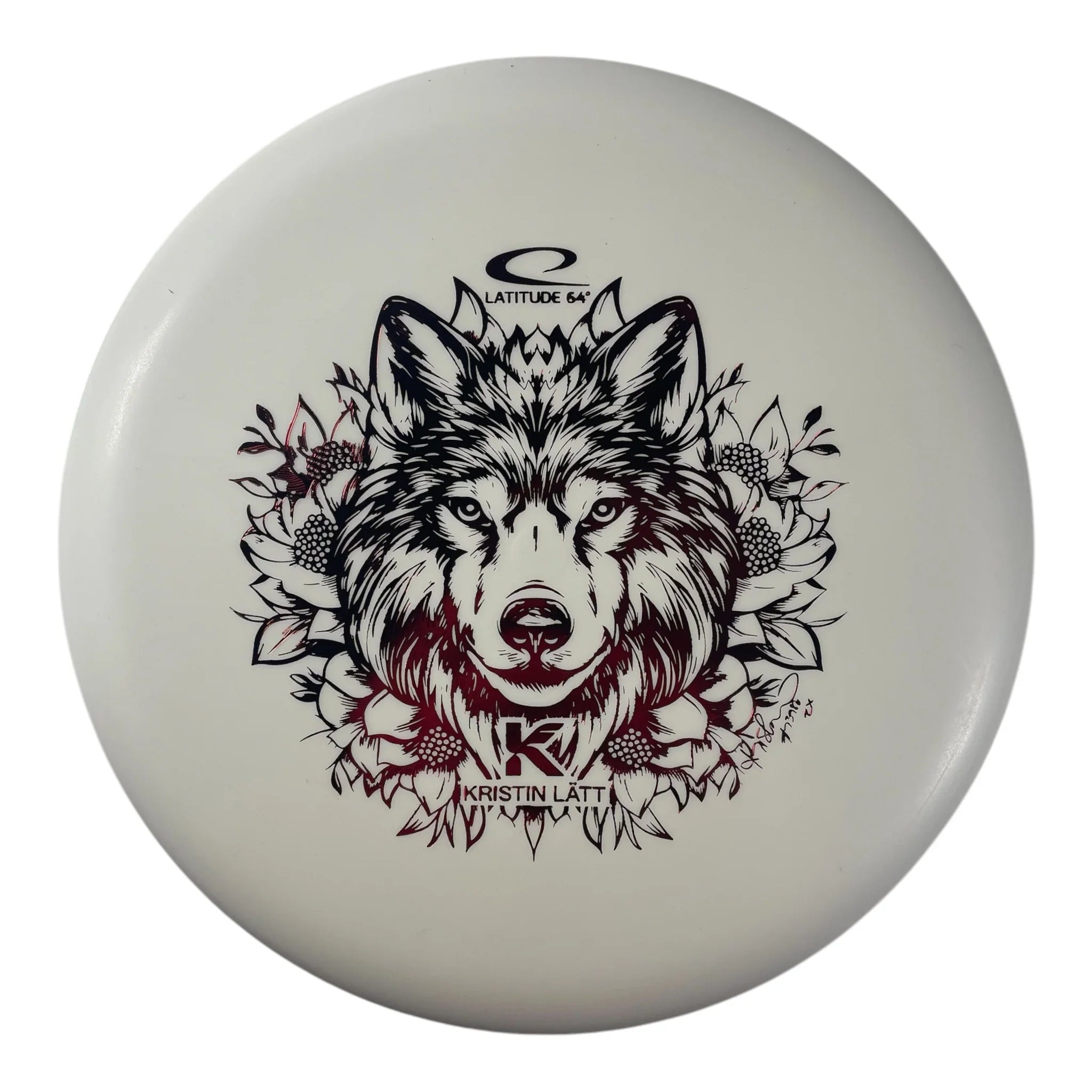 Latitude 64 Pure | Zero Medium Moonshine | White/Red 175-176g (Kristin Latt) Disc Golf