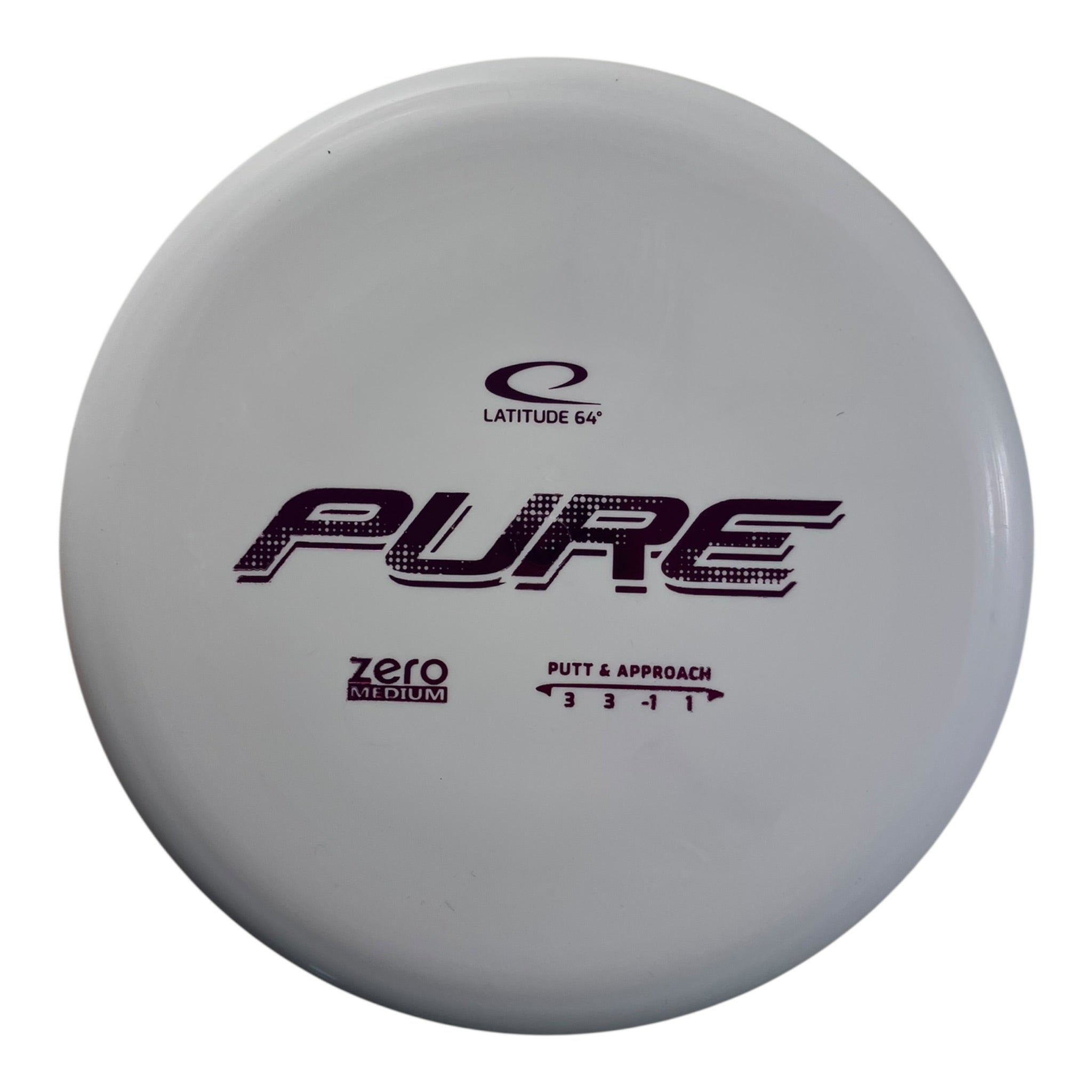Latitude 64 Pure | Zero Medium| White/Purple 175-176g Disc Golf