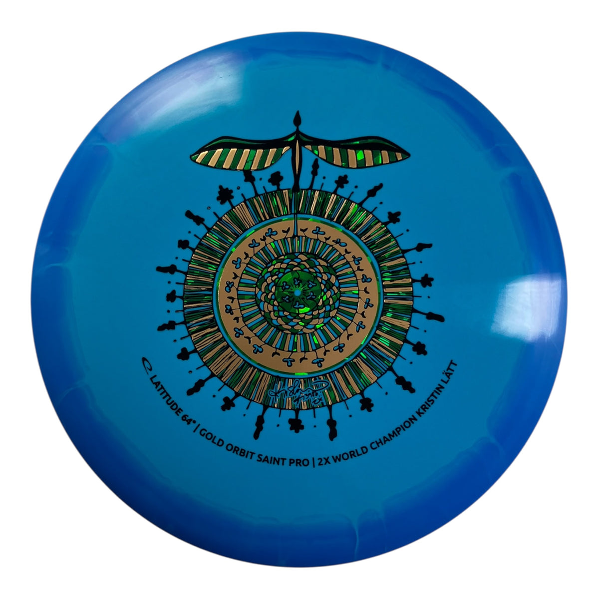 Latitude 64 Saint Pro | Gold Orbit | Teal/Blue/Green 174-175g (Kristin Latt) Disc Golf