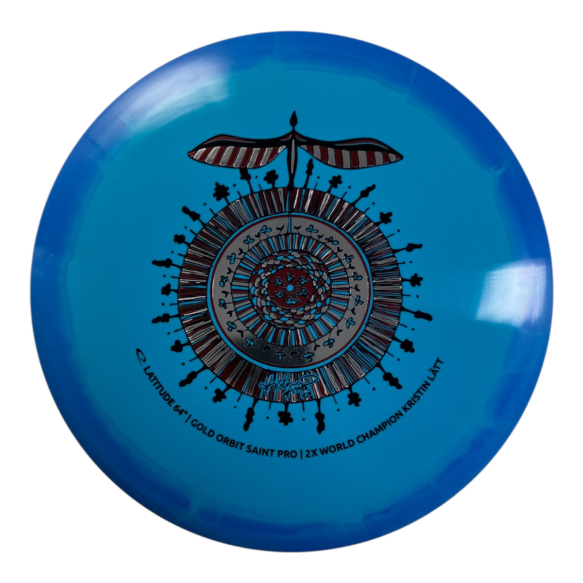 Latitude 64 Saint Pro | Gold Orbit | Teal/Blue/Red 173g (Kristin Latt) Disc Golf