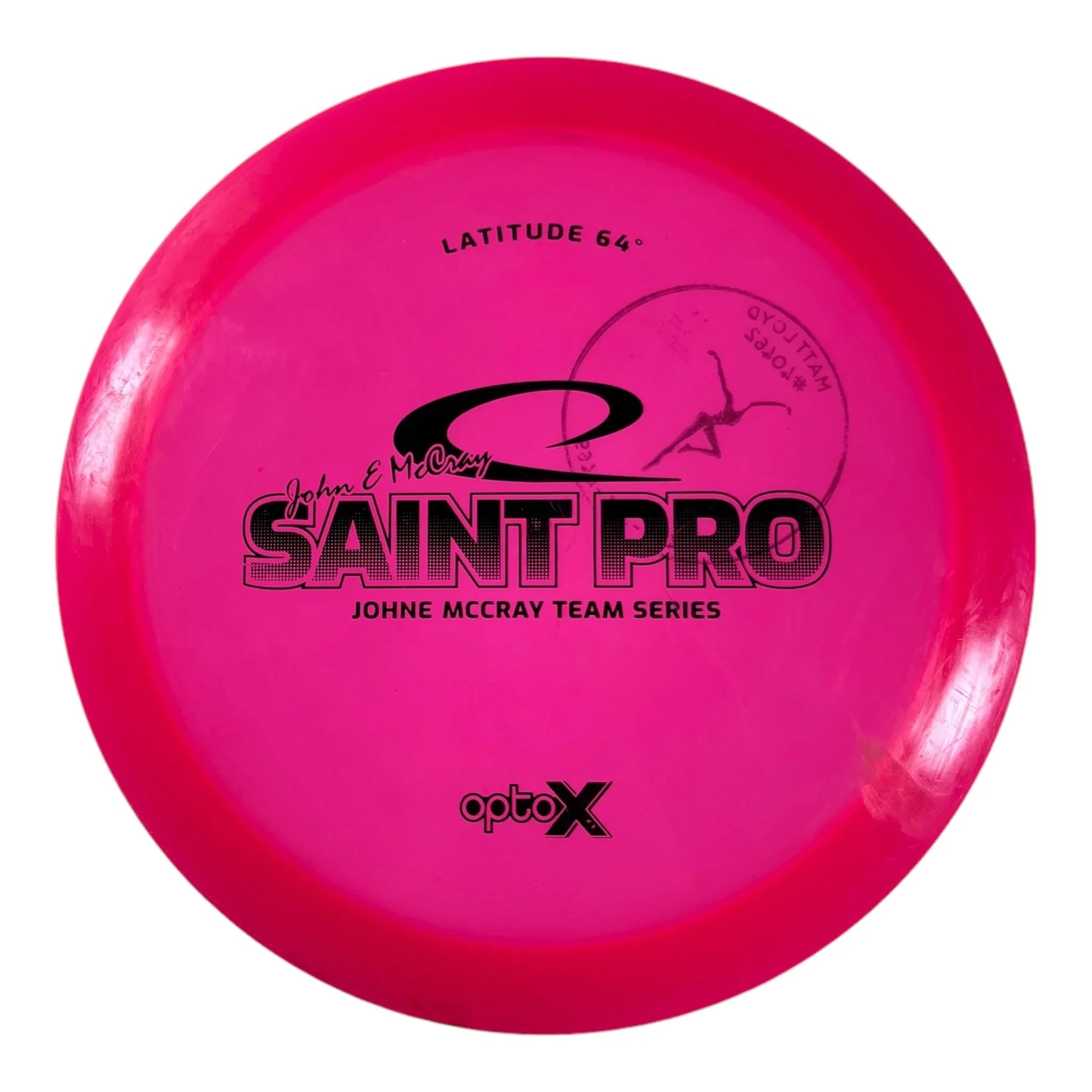 Latitude 64 Saint Pro - Used Fair | Opto - X | Pink/Black 175g (JohnE McCray) Disc Golf