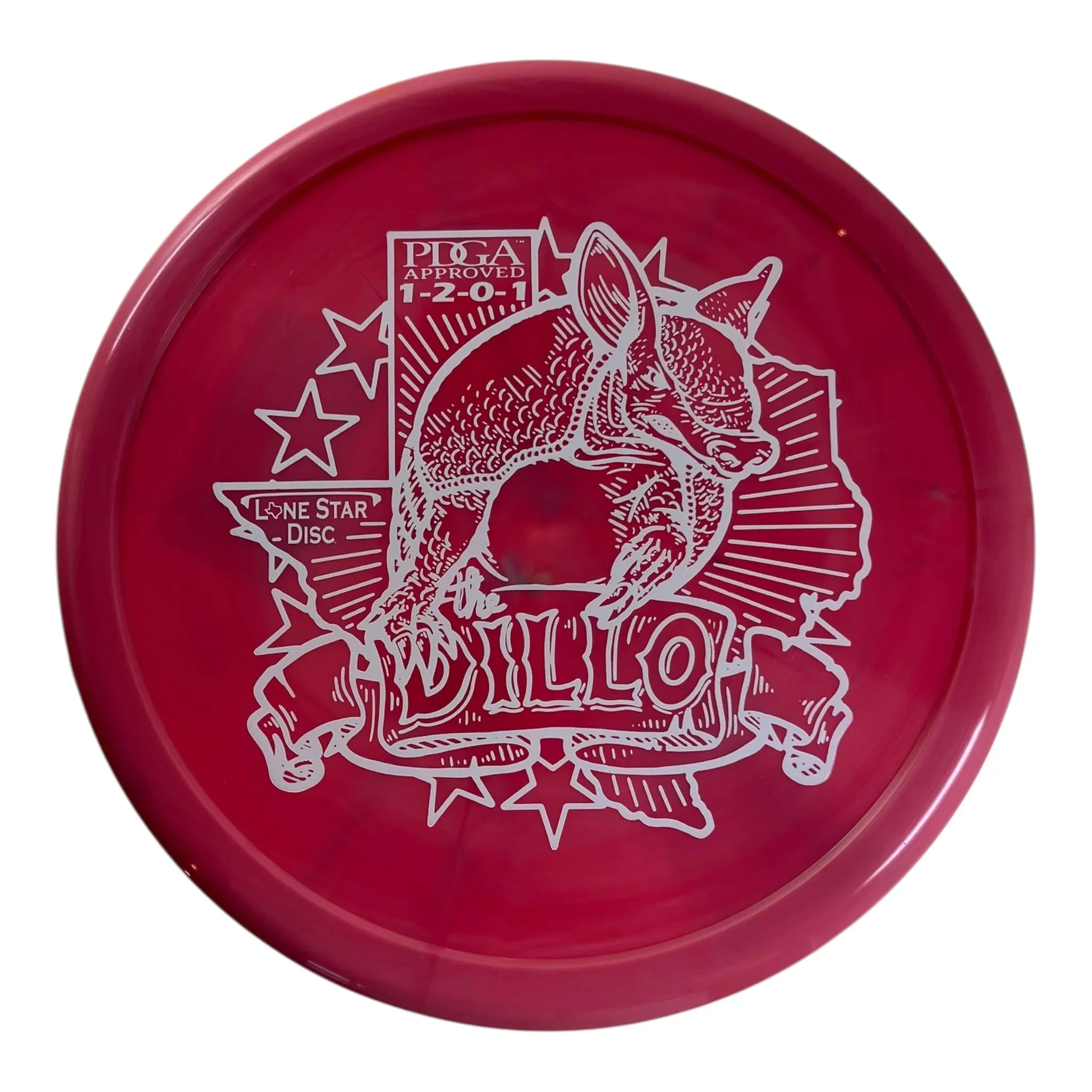 Lone Star Disc Armadillo | Alpha | Pink/White 176g Disc Golf