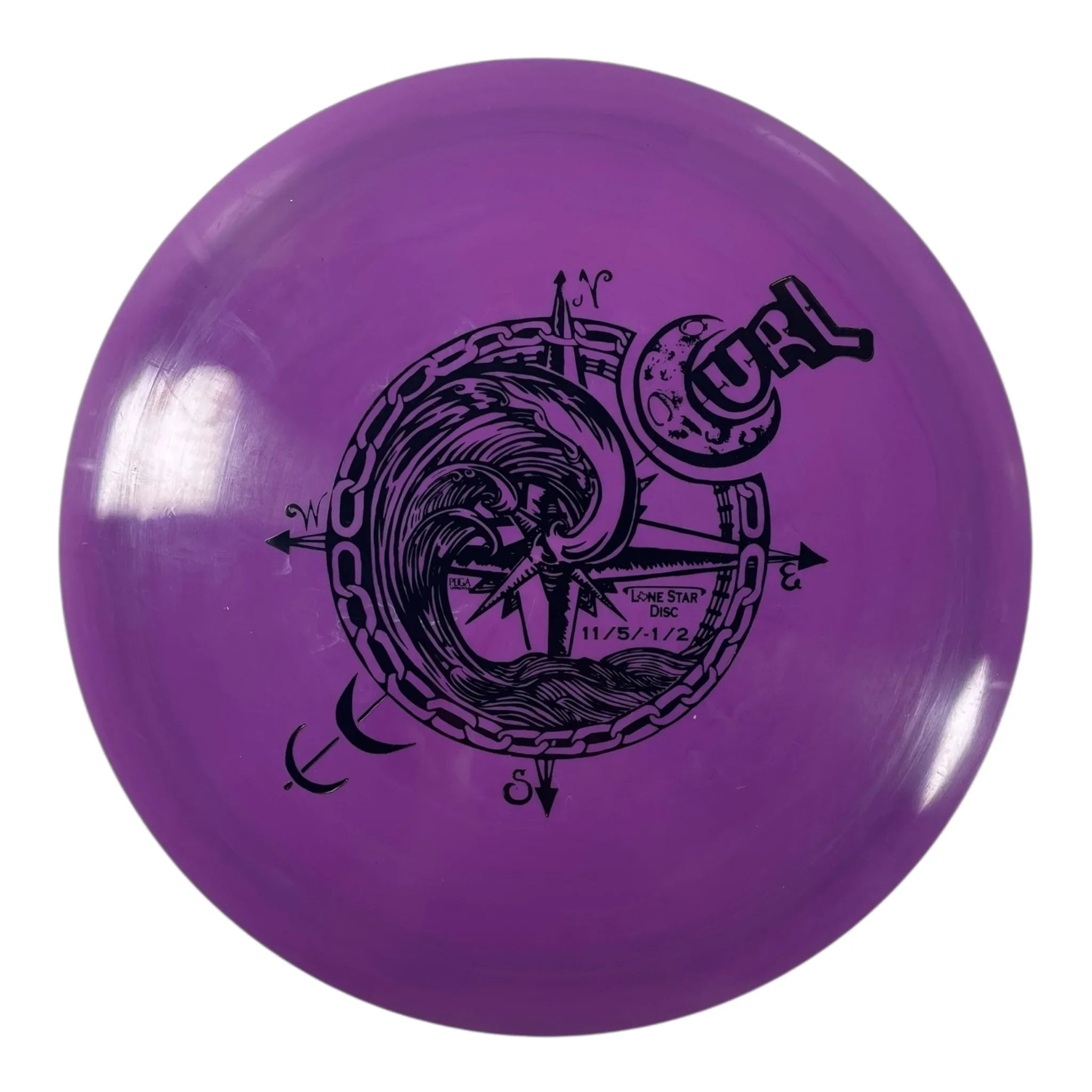 Lone Star Disc Curl | Alpha | Purple/Black 175g Disc Golf