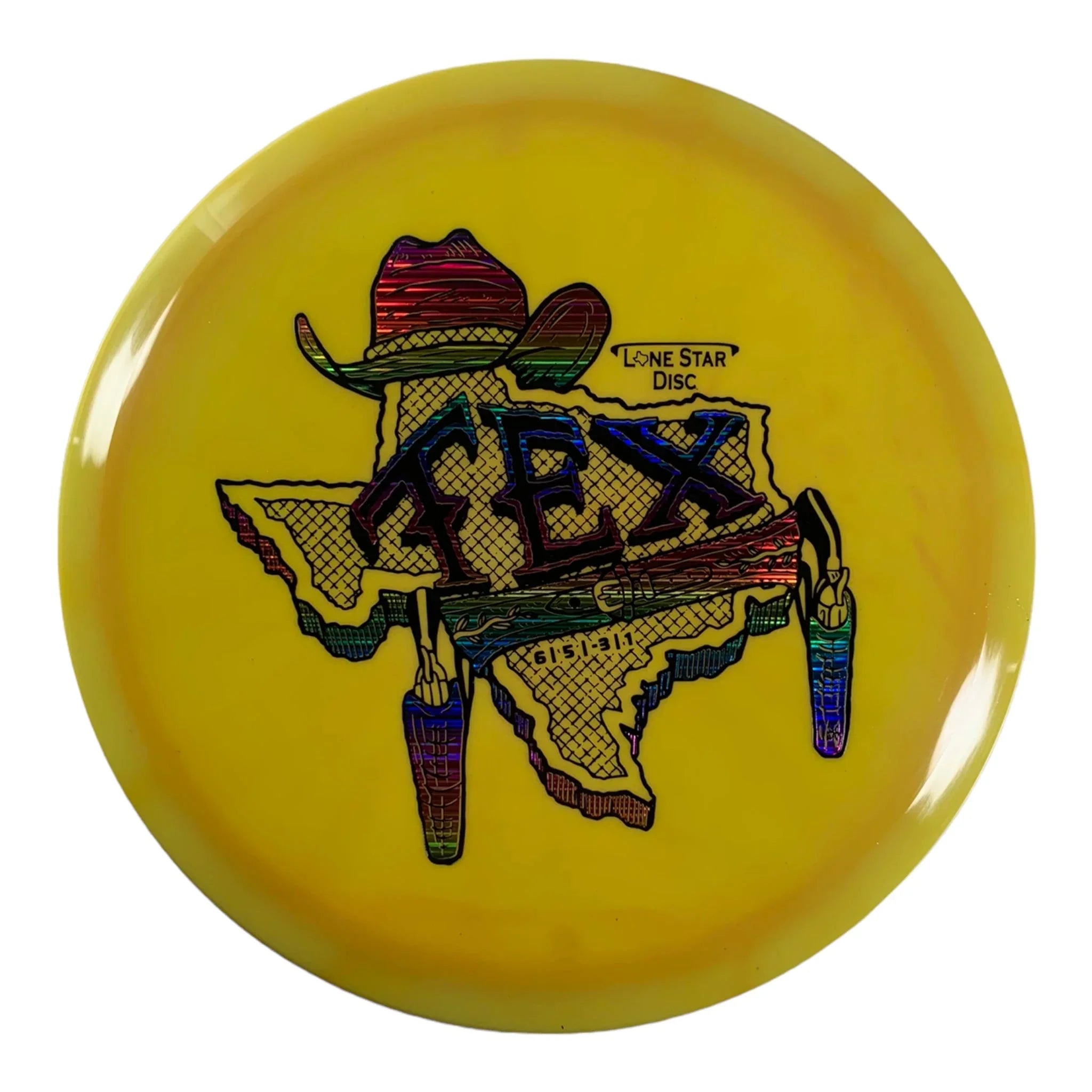 Lone Star Disc Tex | Bravo | Yellow/Rainbow 174g Disc Golf